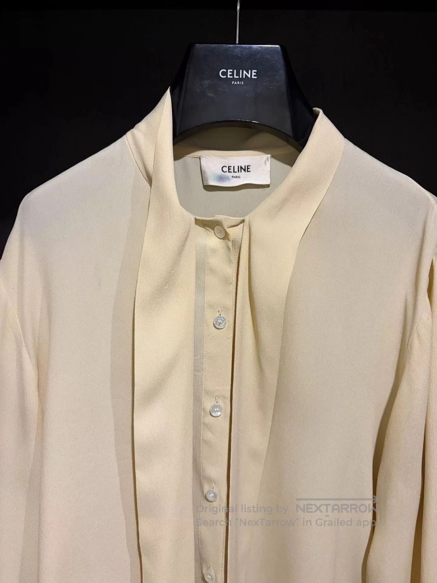 Celine Celine Beige Silk Shirt Size 36. Size XS / US 0-2 / IT 36-38 - 2 Thumbnail