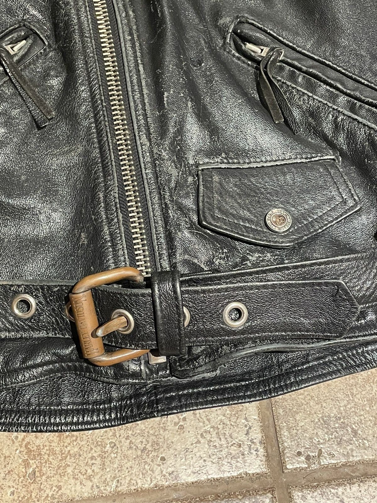 Harley Davidson Vintage harley davidson leather biker jacket Size US L / EU 52-54 / 3 - 2 Thumbnail