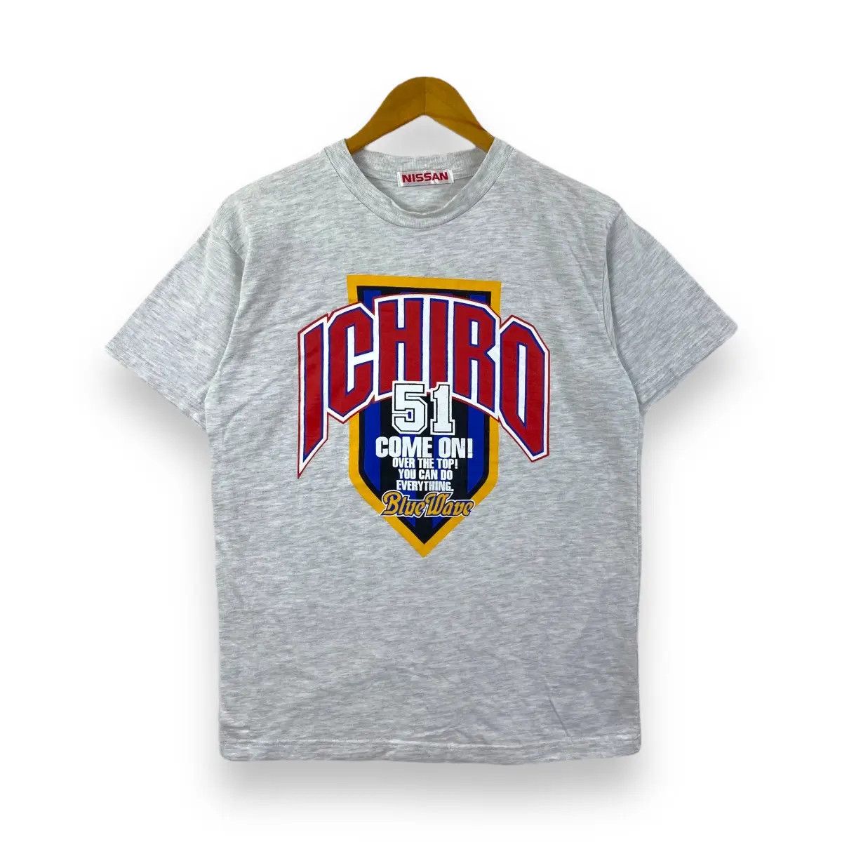 Japanese Brand Vintage 90's NISSAN ICHIRO SUZUKI Blue Wave Promo Tee Shirt Size US L / EU 52-54 / 3 - 1 Thumbnail