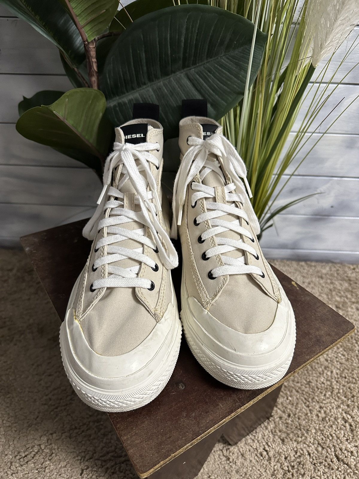 Diesel Rare Luxury Hi Top Sneakers Diesel Punk Logo Size US 9 / EU 42 - 3 Thumbnail