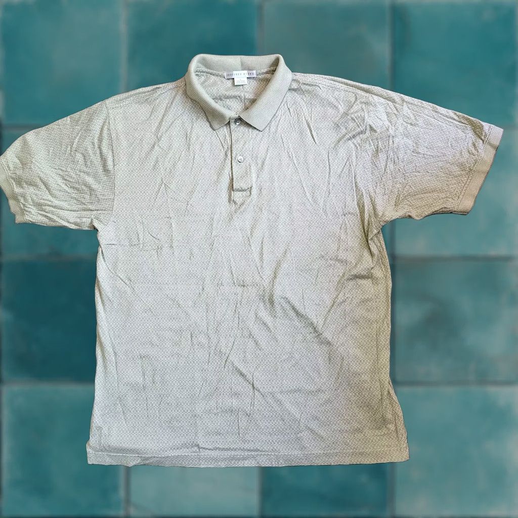 Geoffrey Beene Geoffrey Beene Polo Shirt Short Sleeve - Men - L - Gray - 100% Cotton - Solid - Button Collar - Casual, Travel, Business - Regular Fit Size US L / EU 52-54 / 3 - 1 Thumbnail