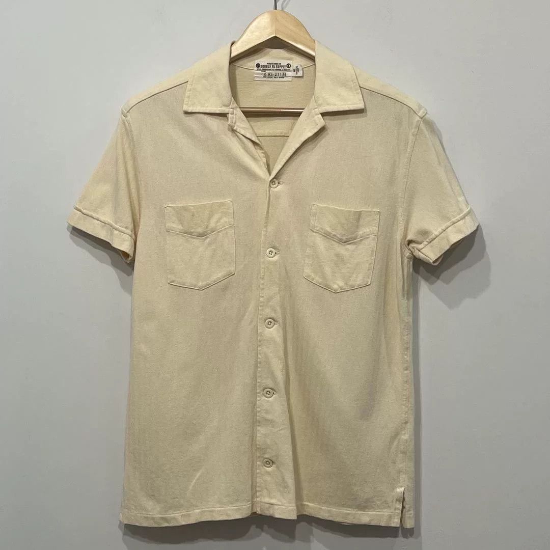 RRL Ralph Lauren RRL Vintage Cuban Collar Herringbone Short Sleeve Shirt S Size US S / EU 44-46 / 1 - 1 Thumbnail