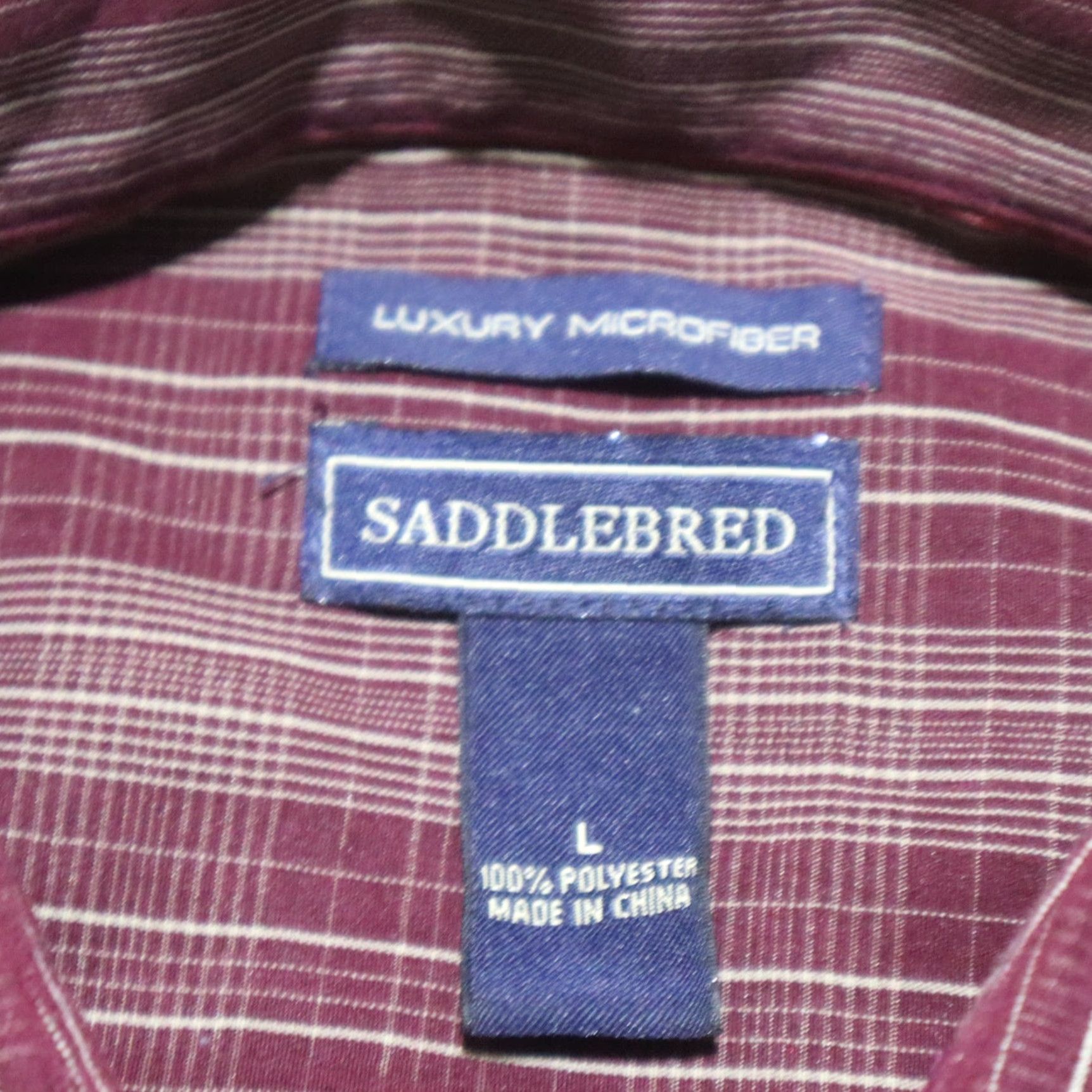 Vintage Saddlebred Shirt Button-Up Oxford Adult Mens L Purple Velvet? Size US XL / EU 56 / 4 - 3 Thumbnail