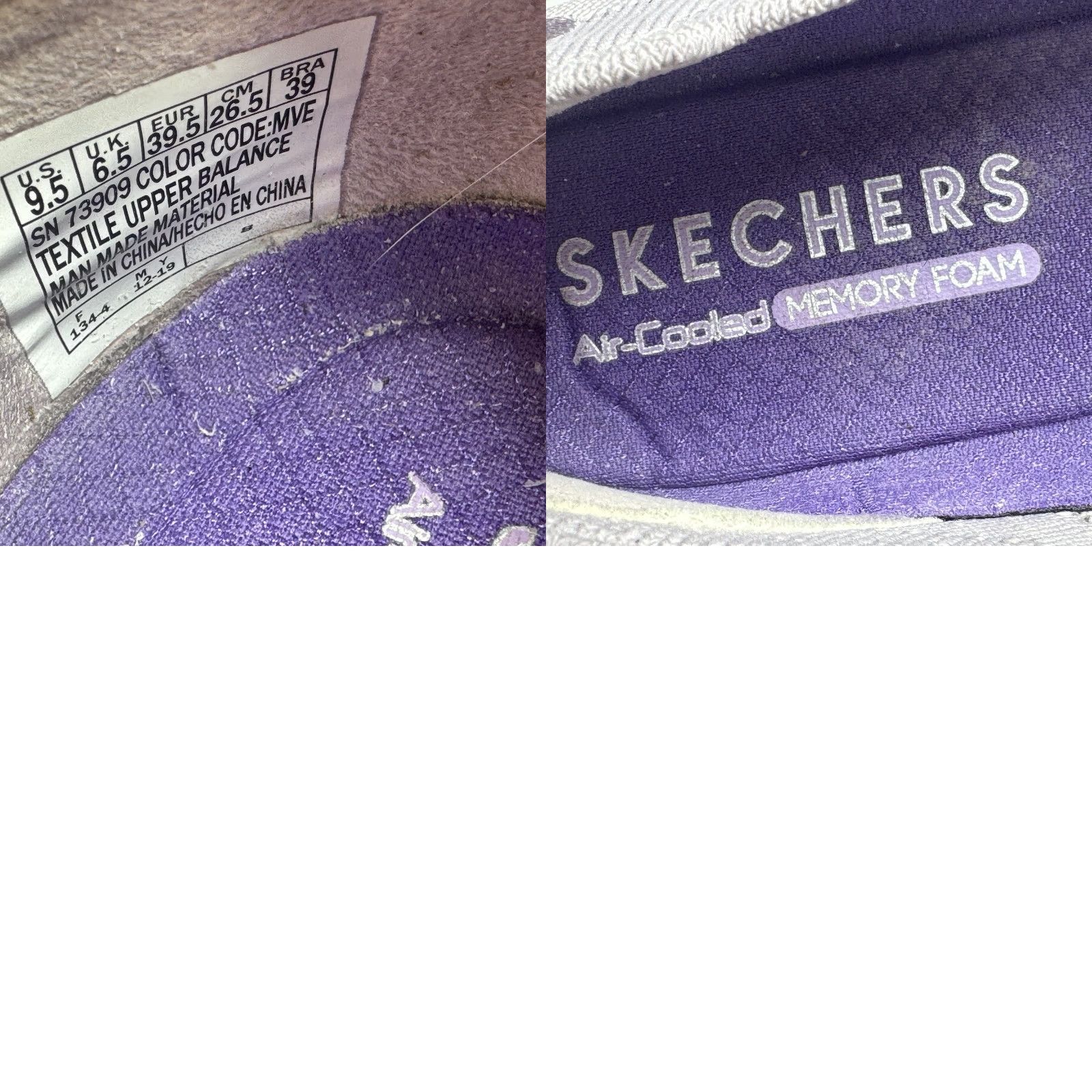 SKECHERS Skechers Poppy Breezy Street Air Cooled Memory Foam Sneakers Womens 9.5 Lavender Size US 10 / IT 40 - 9 Thumbnail