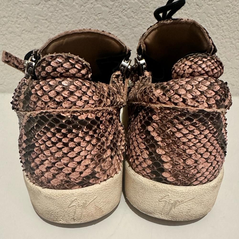 Giuseppe Zanotti Giuseppe Zanotti Leather Sneaker Rose Pink Snake Print EU 38 Size US 7 / IT 37 - 10 Thumbnail