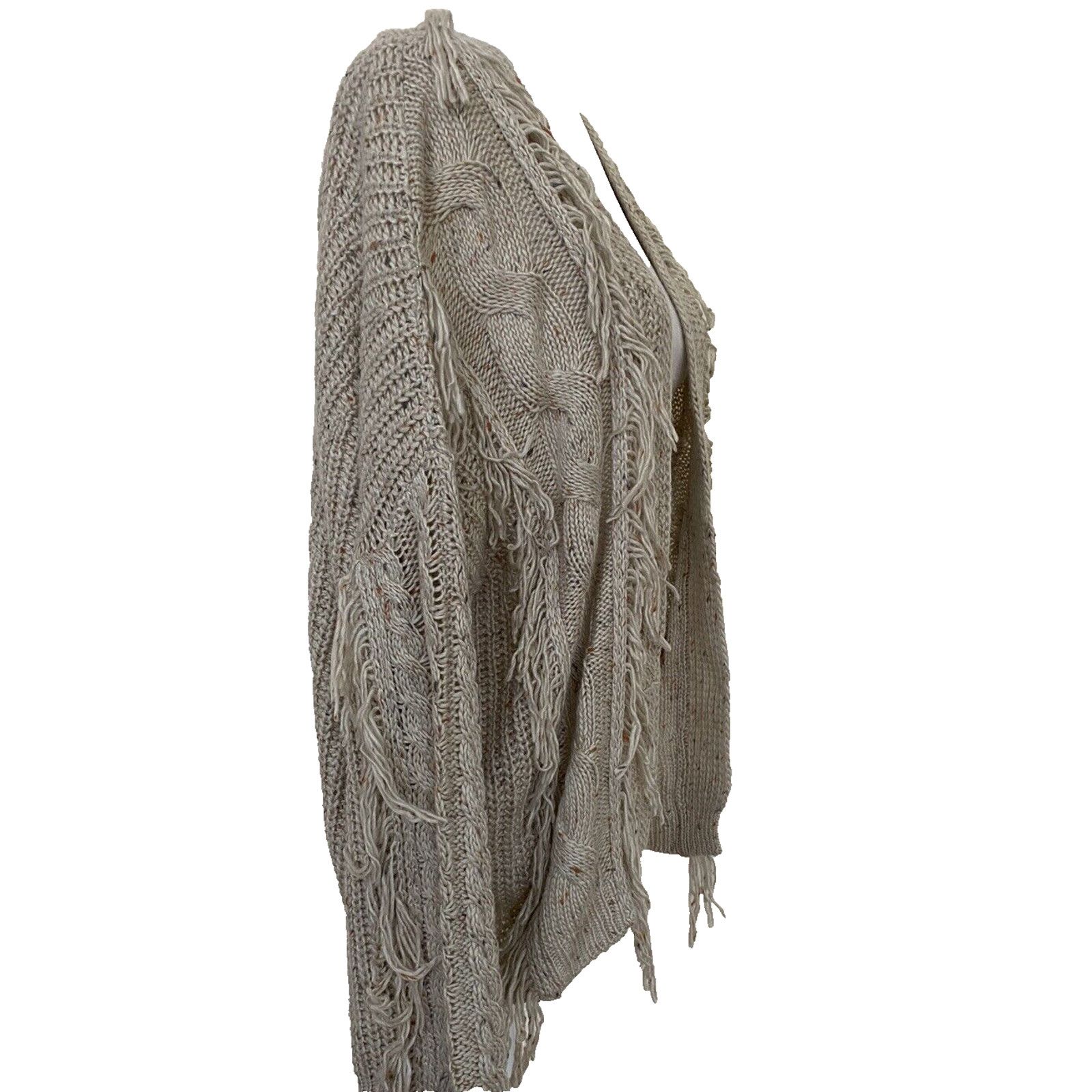 BP. BP cardigan beige women knitted sweater size M A003134 Size M / US 6-8 / IT 42-44 - 2 Thumbnail