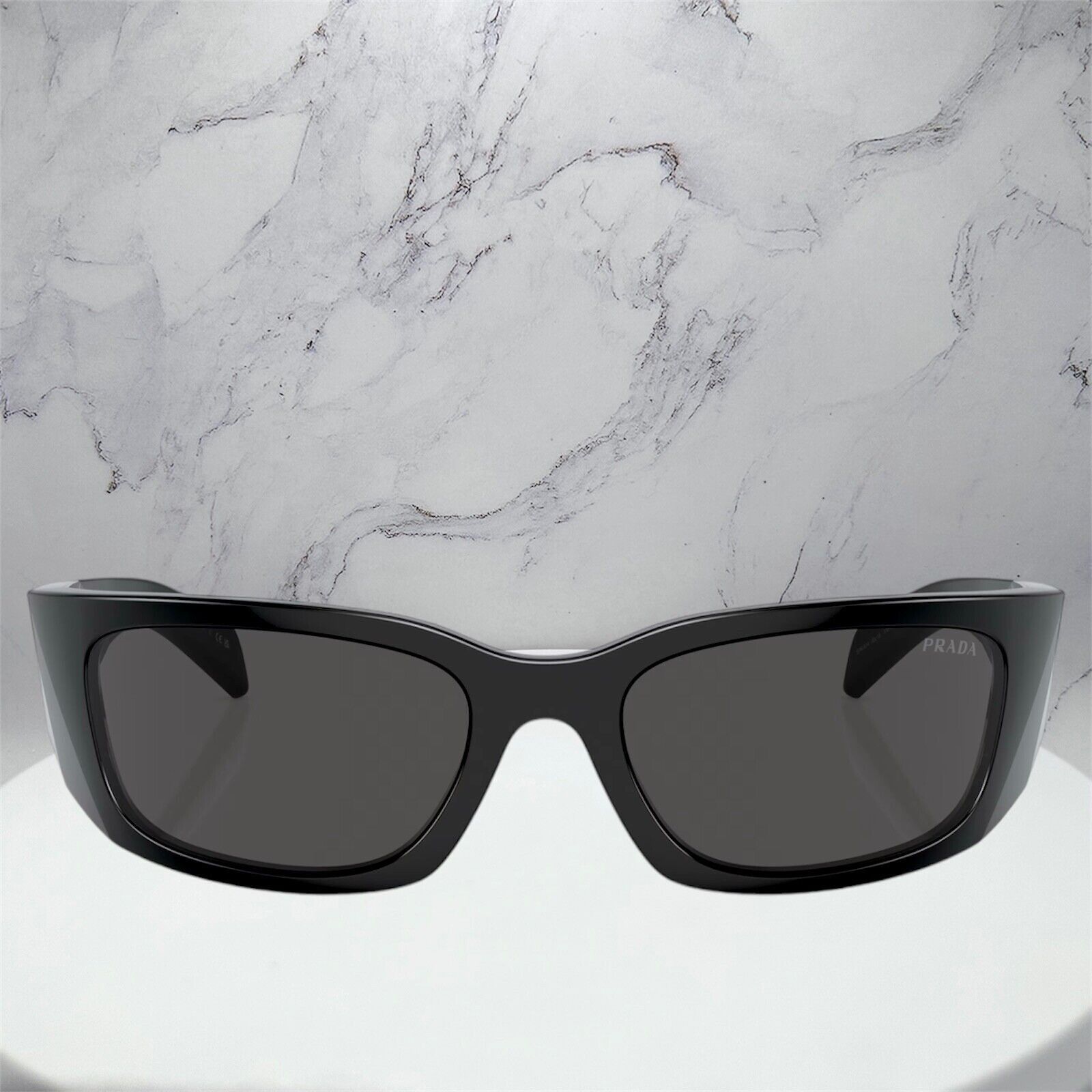 Prada New Prada Sunglasses Black Symbole Logo Wrap Size ONE SIZE - 4 Thumbnail