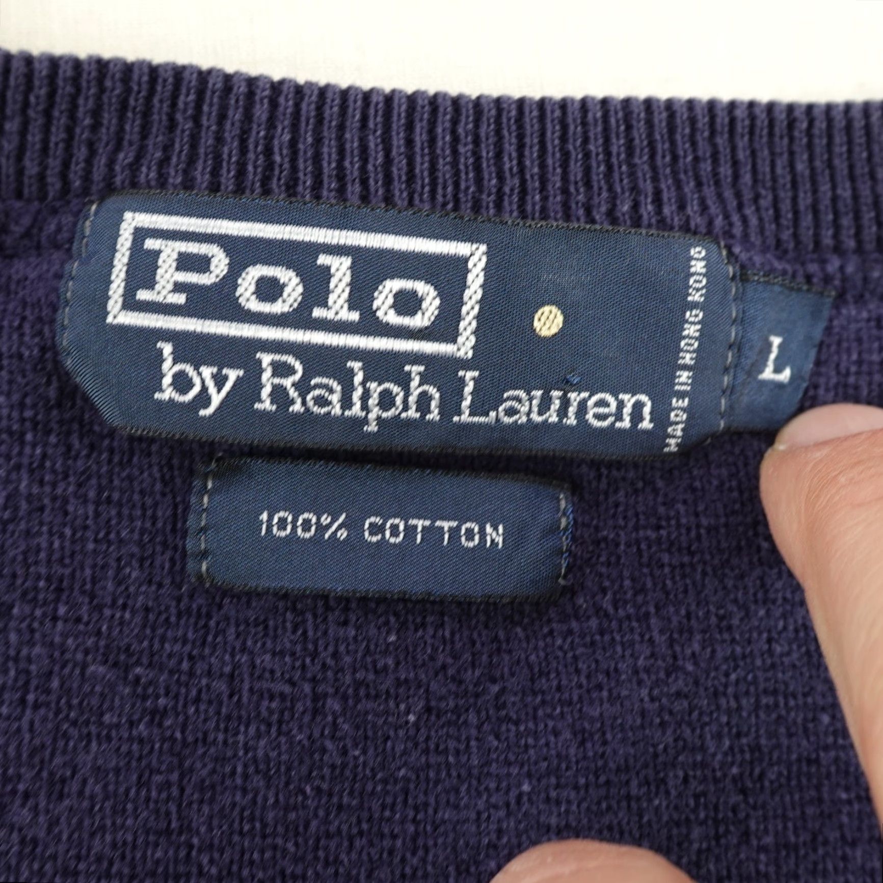 Polo Ralph Lauren Vintage Polo Ralph Lauren Sweater Pullover Long Sleeve Men's Large Blue Cotton 90s Classic Preppy Size US L / EU 52-54 / 3 - 7 Thumbnail