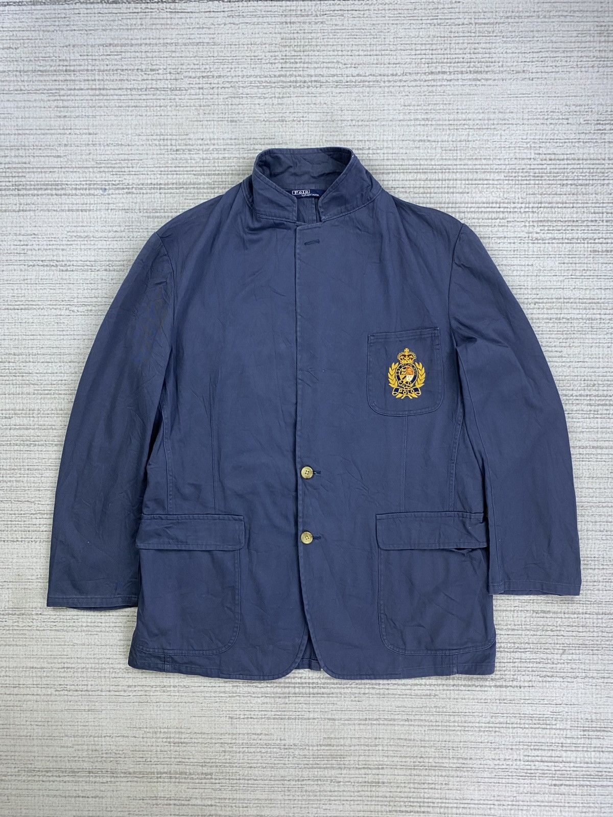 Polo Ralph Lauren × Ralph Lauren × Vintage Vtg 80s Polo Ralph Lauren Embroidery Logo Coat Jacket Size US M / EU 48-50 / 2 - 6 Thumbnail