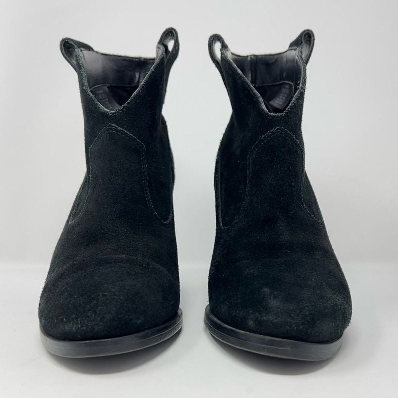 Vince Camuto Vince Camuto Hadrian Leather Ankle Booties Black Size 8.5M Size US 8.5 / IT 38.5 - 3 Thumbnail