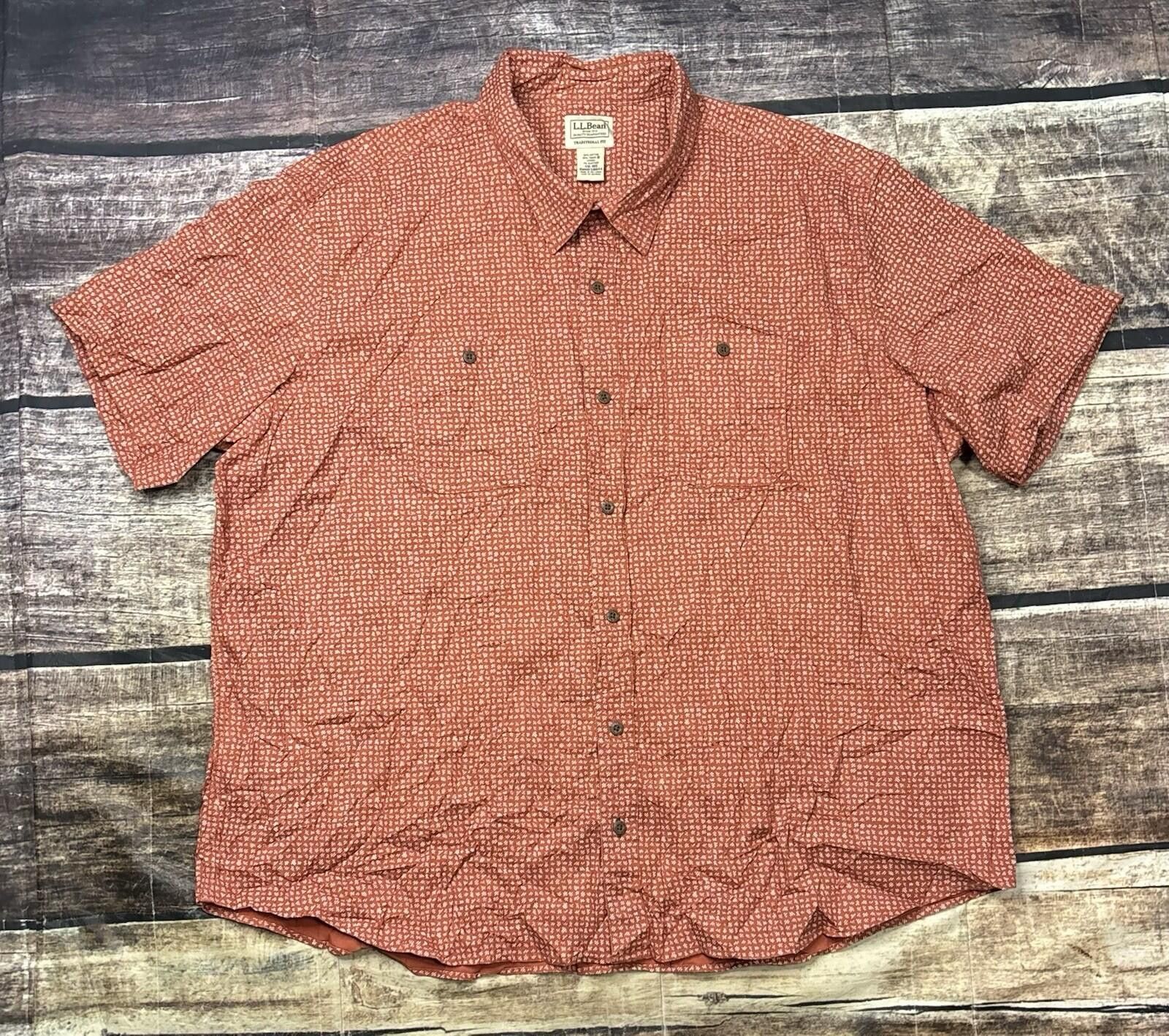 L.L. Bean LL Bean Shirt Mens 2XL Lakewashed Camp Stretch Geometric Size US XXL / EU 58 / 5 - 1 Thumbnail