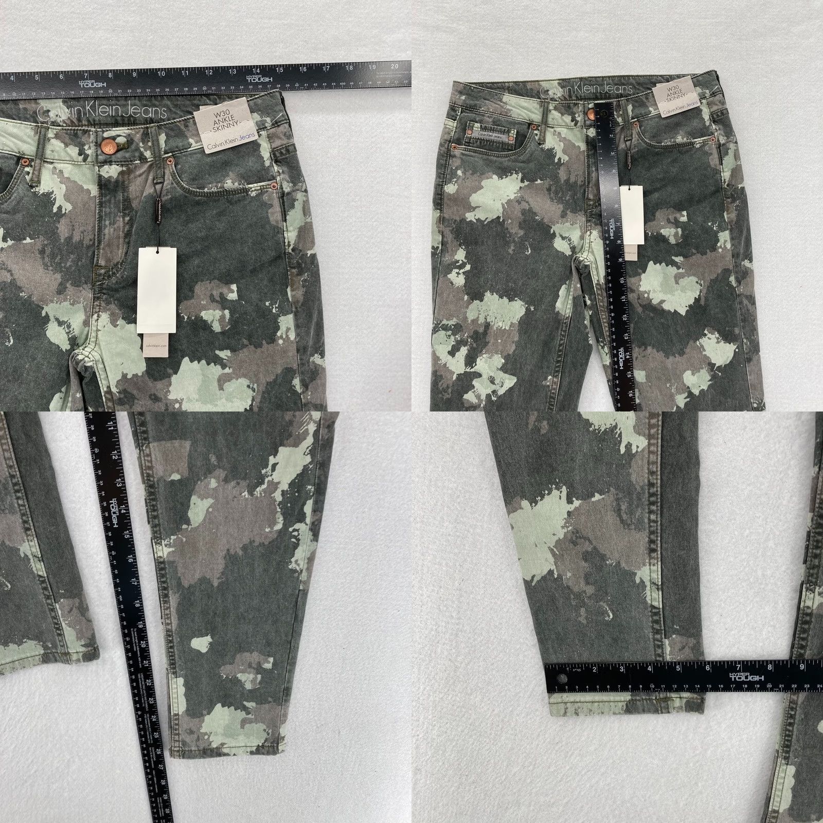 Calvin Klein Calvin Klein Jeans Women's Ankle Skinny Green Camouflage Stretch Denim Pants 30 Size 30" / US 8 / IT 44 - 8 Thumbnail