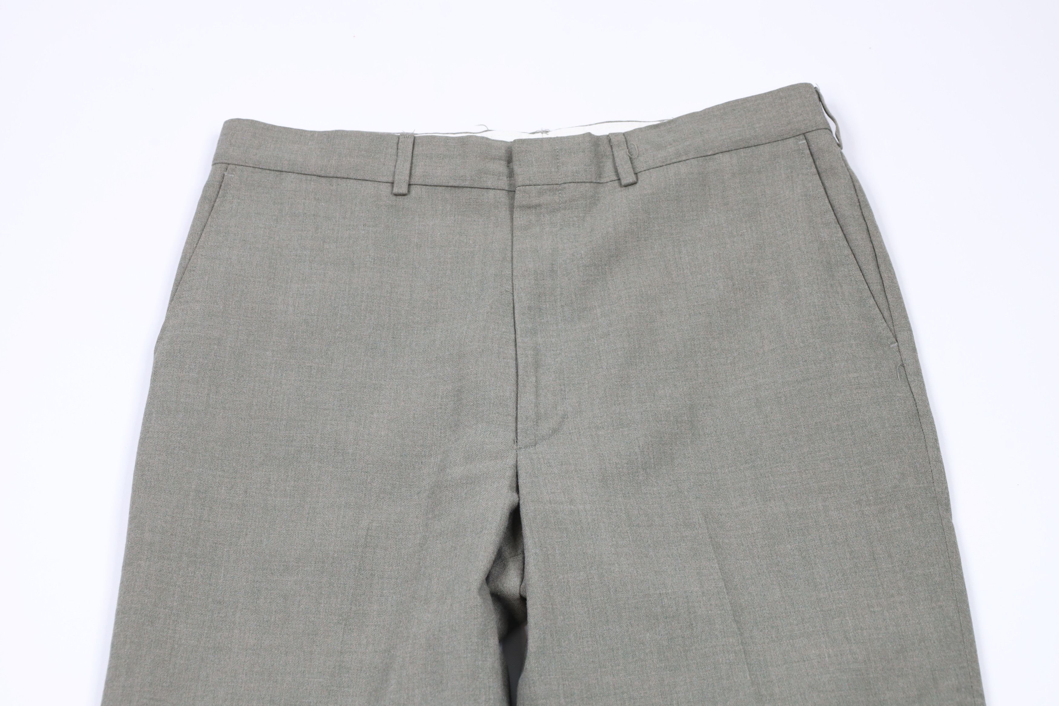 Vintage Vintage 90s Streetwear Flared Wide Leg Chino Pants Green Size US 34 / EU 50 - 2 Thumbnail