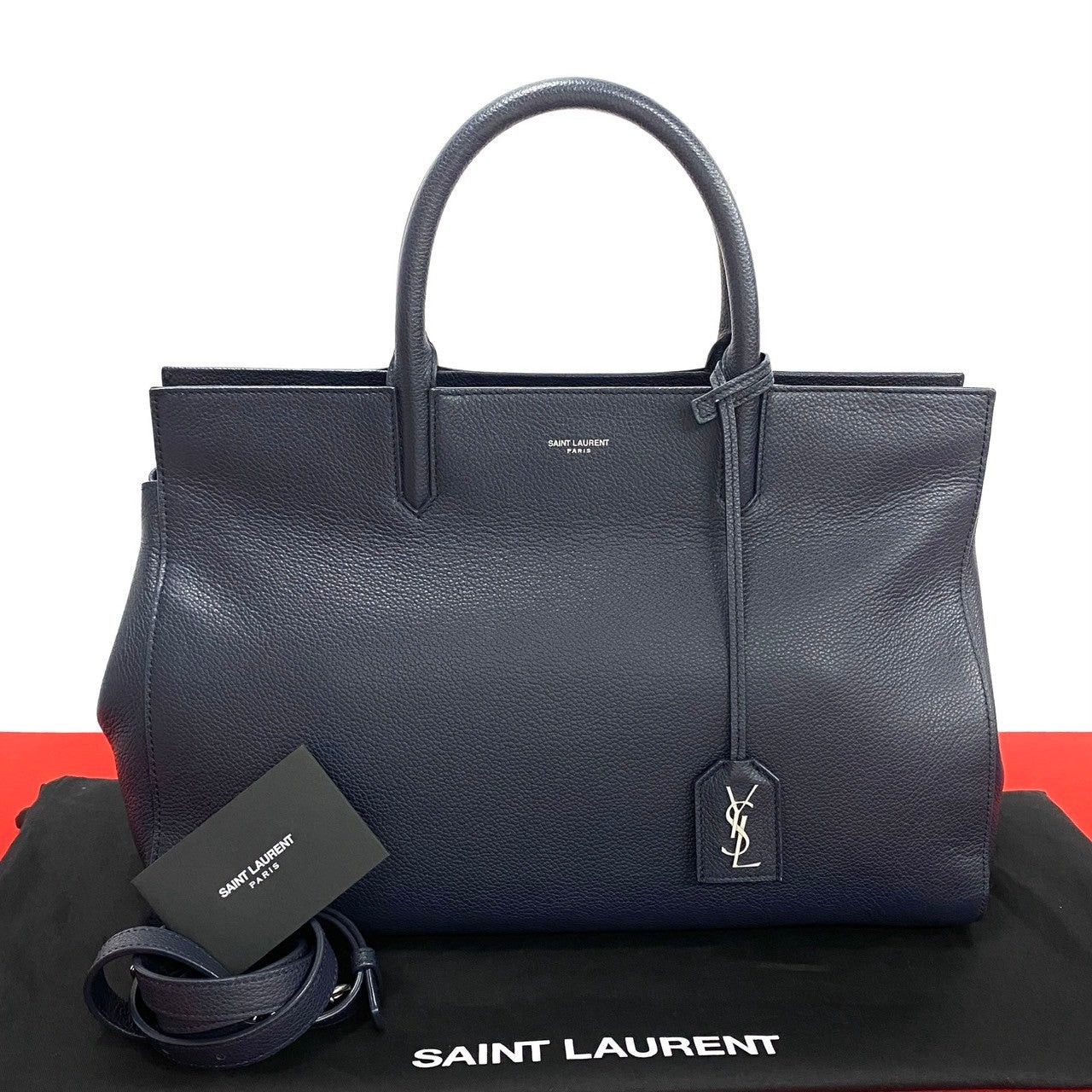 Yves Saint Laurent Yves Saint Laurent Shoulder Bag Blue Leather Size ONE SIZE - 1 Thumbnail