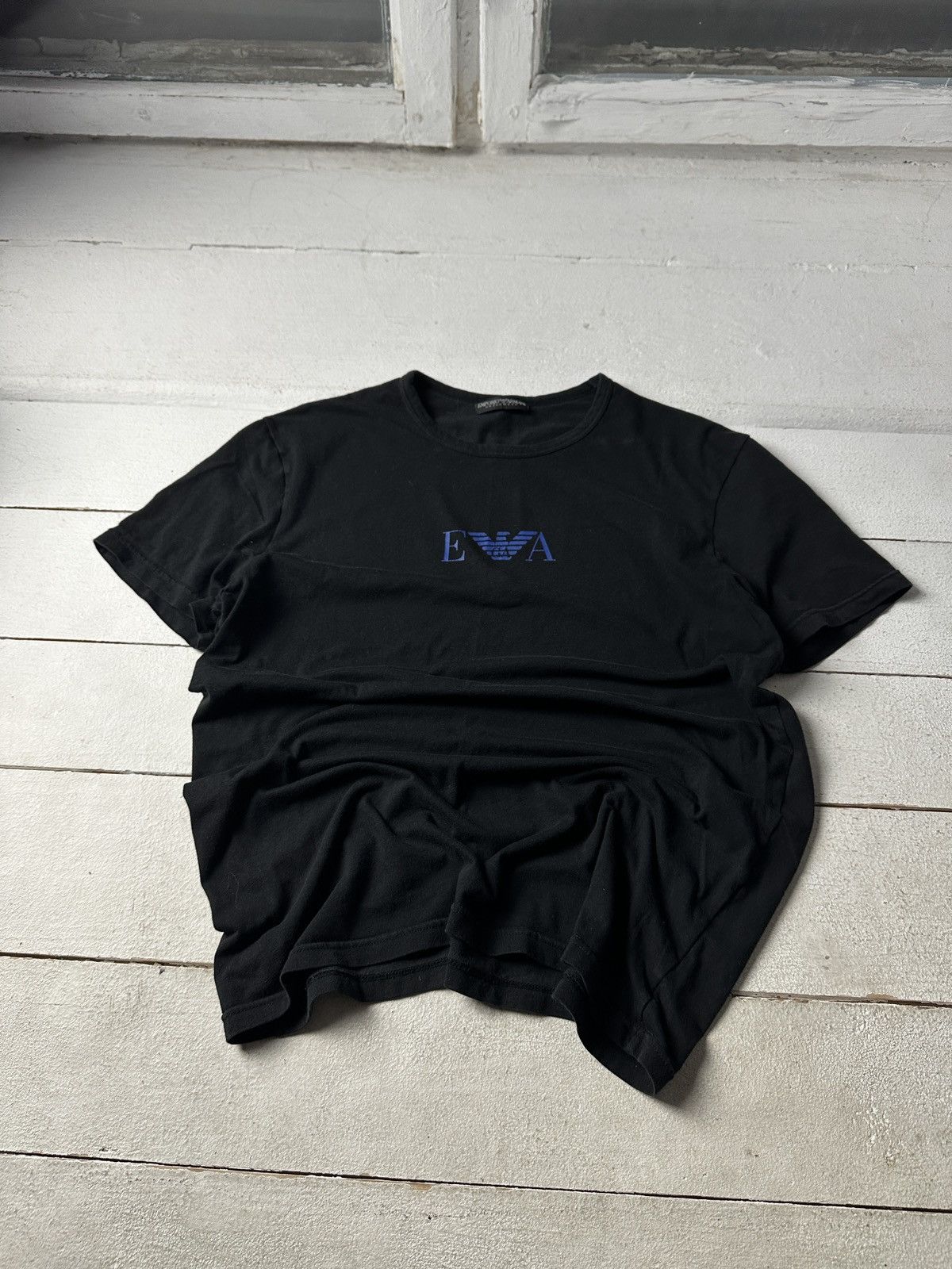 Emporio Armani 🚨Y2K Big Logo EMPORIO ARMANI T-shirt Avant Garde Size US M / EU 48-50 / 2 - 1 Thumbnail