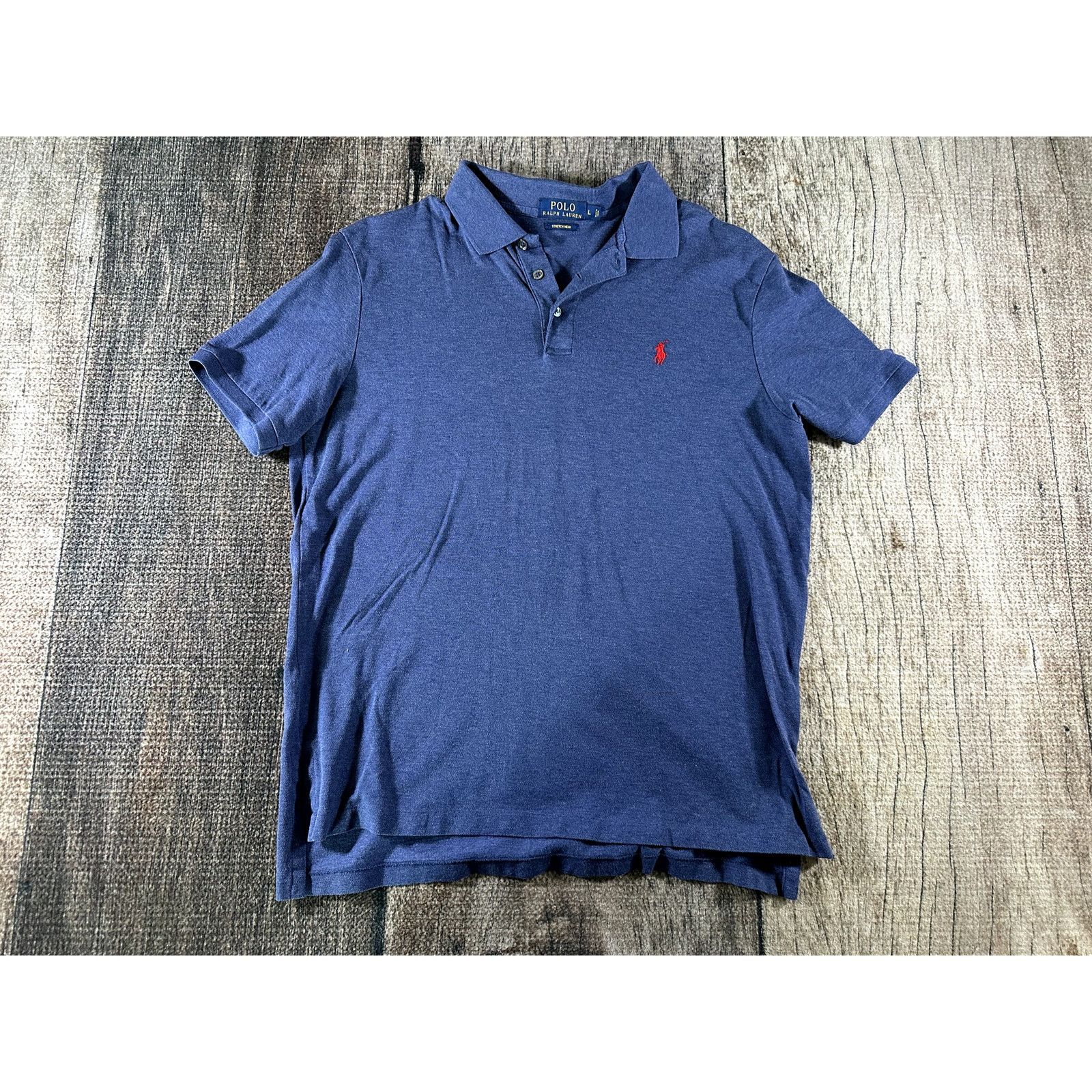 Polo Ralph Lauren Polo Ralph Lauren Blue Red Jockey Polo Stretch Mesh Shirt Lg Size US L / EU 52-54 / 3 - 1 Thumbnail