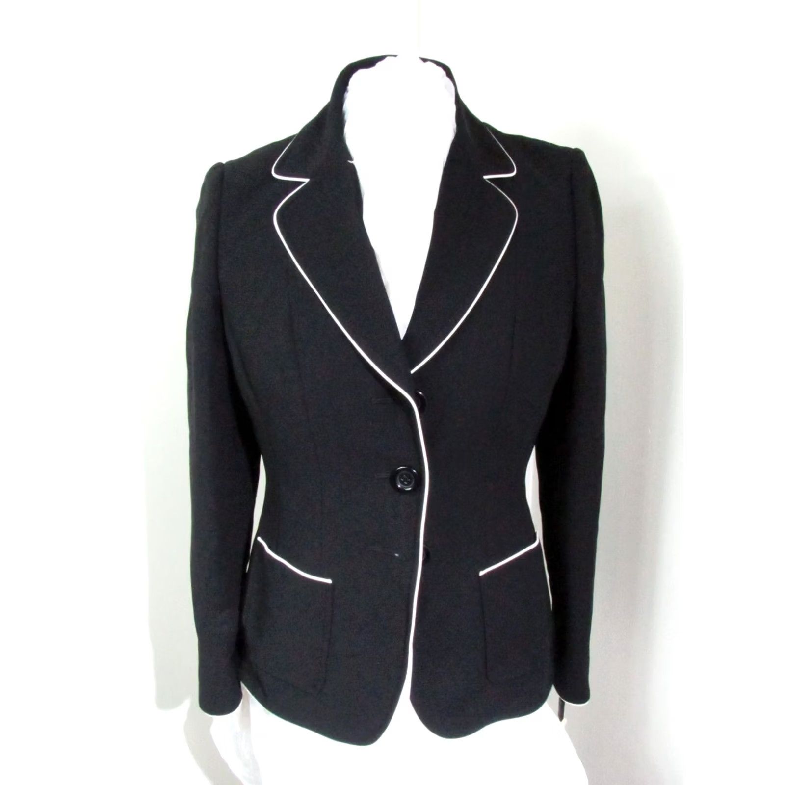 Vintage TAHARI Women's Black Blazer Jacket Size 4 RITA Size S / US 4 / IT 40 - 8 Thumbnail