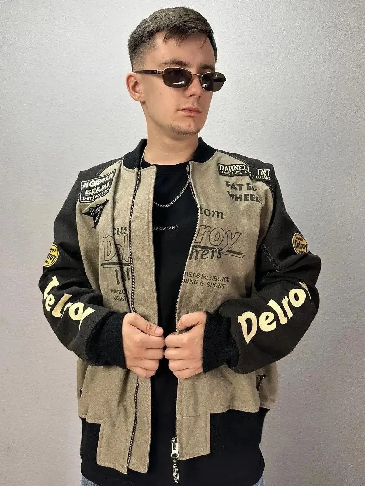 Formula 1 Vintage DELROY Racing Team Moto Jacket Y2K streetwear Size US XL / EU 56 / 4 - 4 Thumbnail