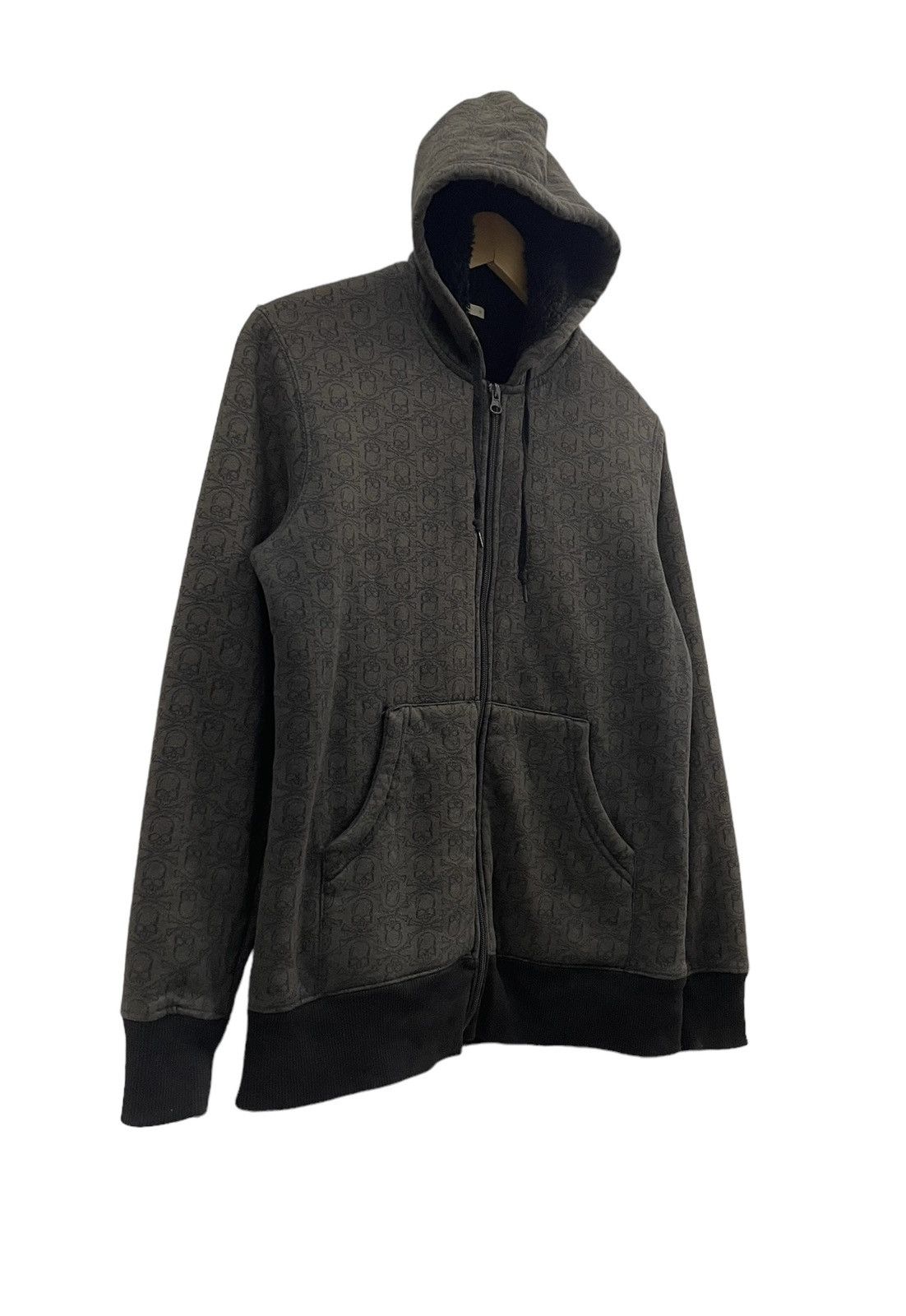 If Six Was Nine Vintage GU Japan Skull Hoodie Sherpa Lining Faded Black Size US S / EU 44-46 / 1 - 6 Thumbnail