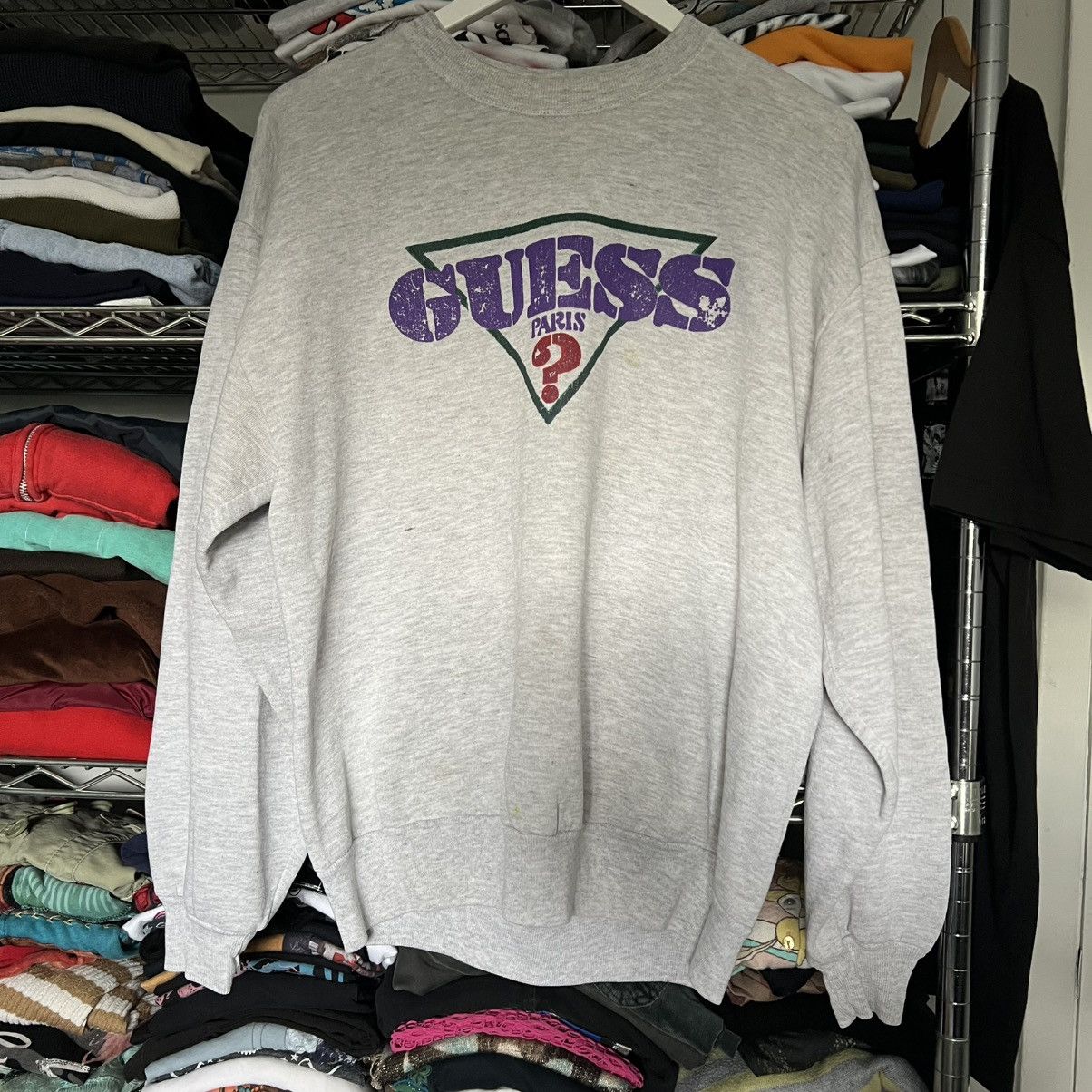 Guess × Vintage 80s 90s GUESS Paris Sweatshirt Size US M / EU 48-50 / 2 - 1 Thumbnail