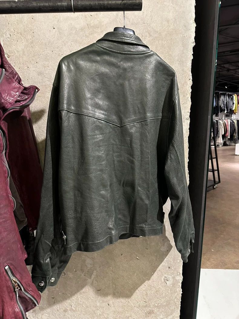 Enfants Riches Deprimes Green Leather Western Jacket by Enfants Riches Deprimes-250 Size US XL / EU 56 / 4 - 3 Thumbnail
