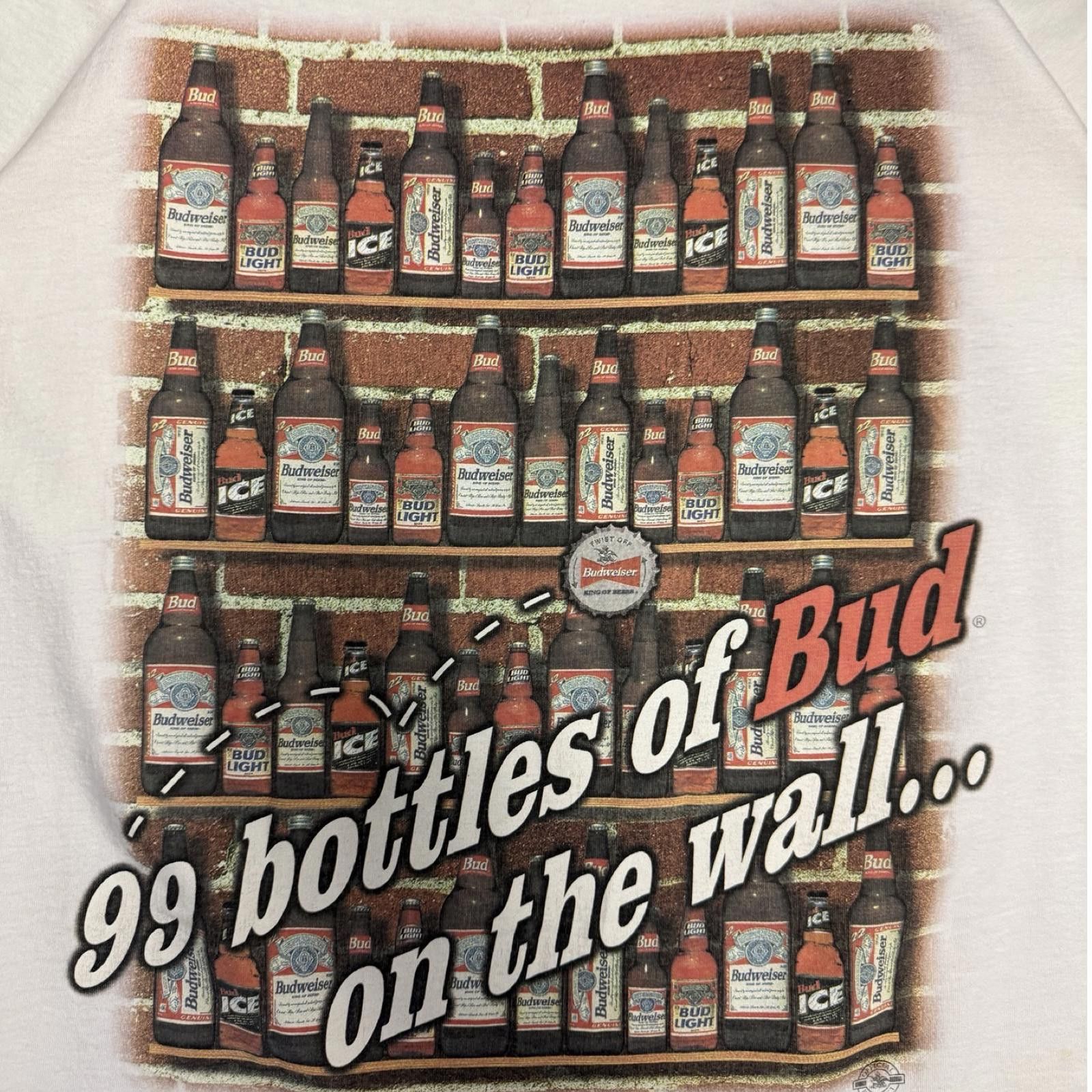 Changes 1995 Budweiser '99 bottles of bud on the wall.. -- XL -- Size US XL / EU 56 / 4 - 3 Thumbnail