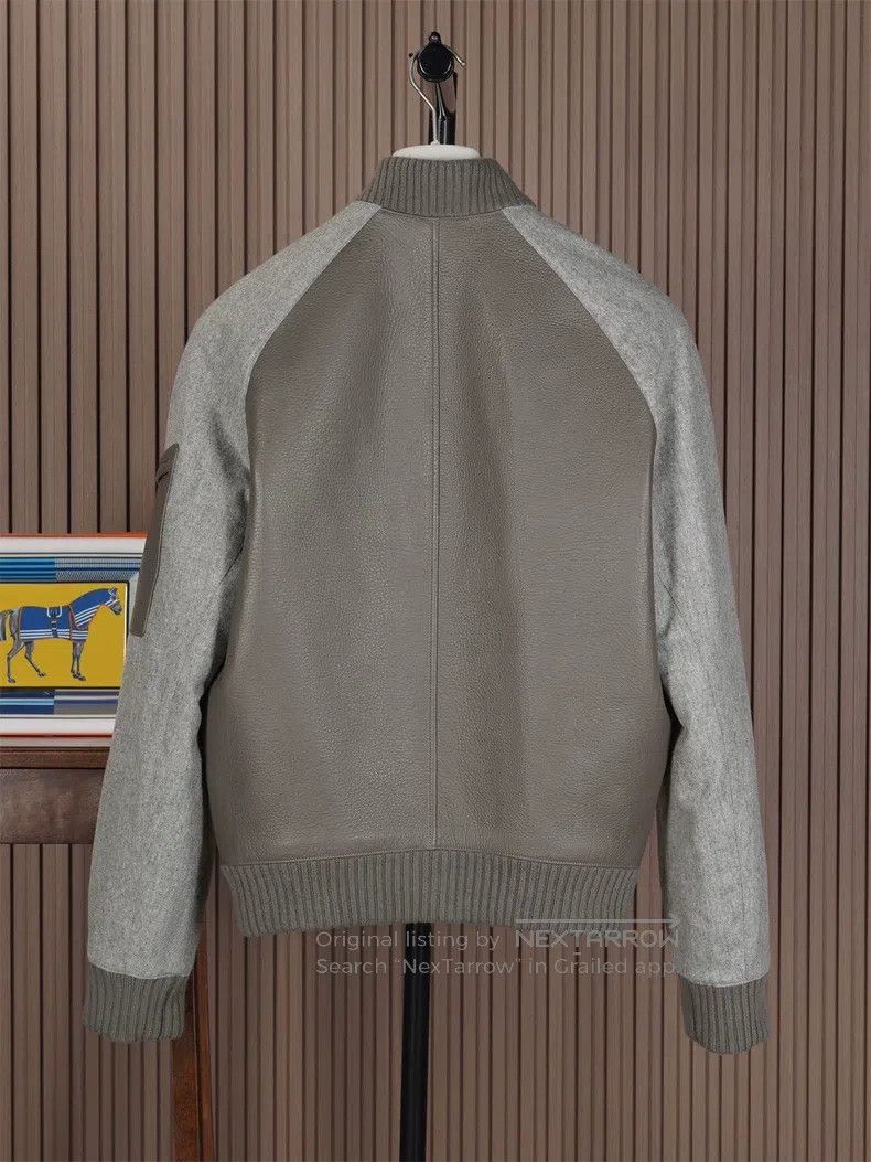 Hermes Hermes White tail deer skin / cashmere baseball jacket Size US M / EU 48-50 / 2 - 4 Thumbnail