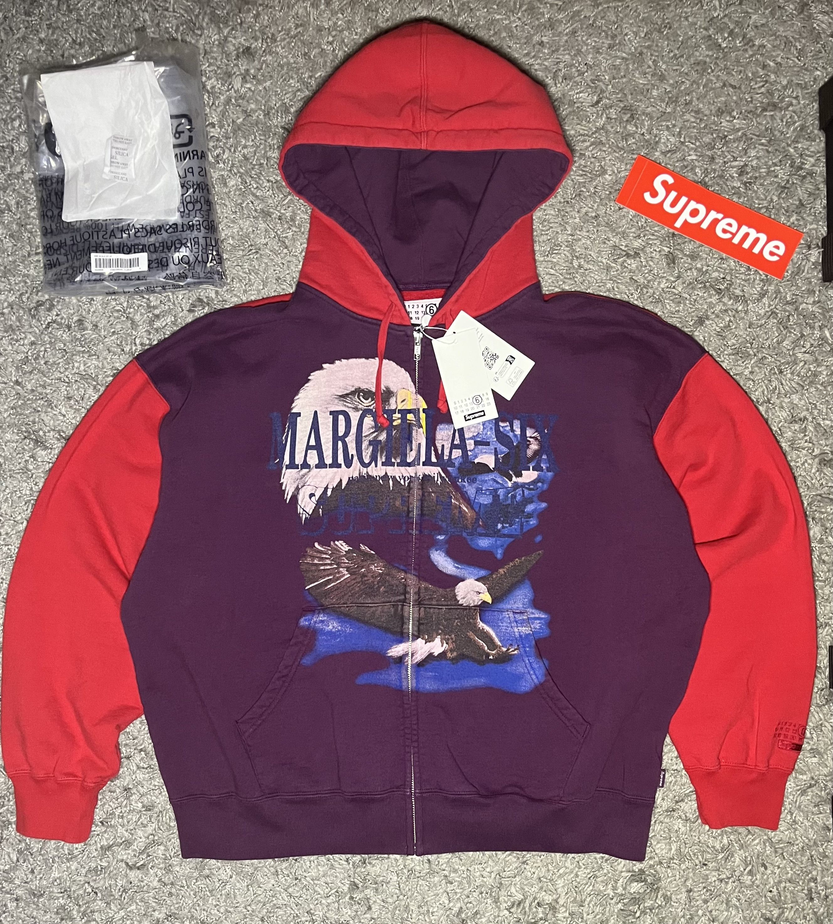 Supreme Maison Margiela MM6 Zip Hoodie Eagle NEW