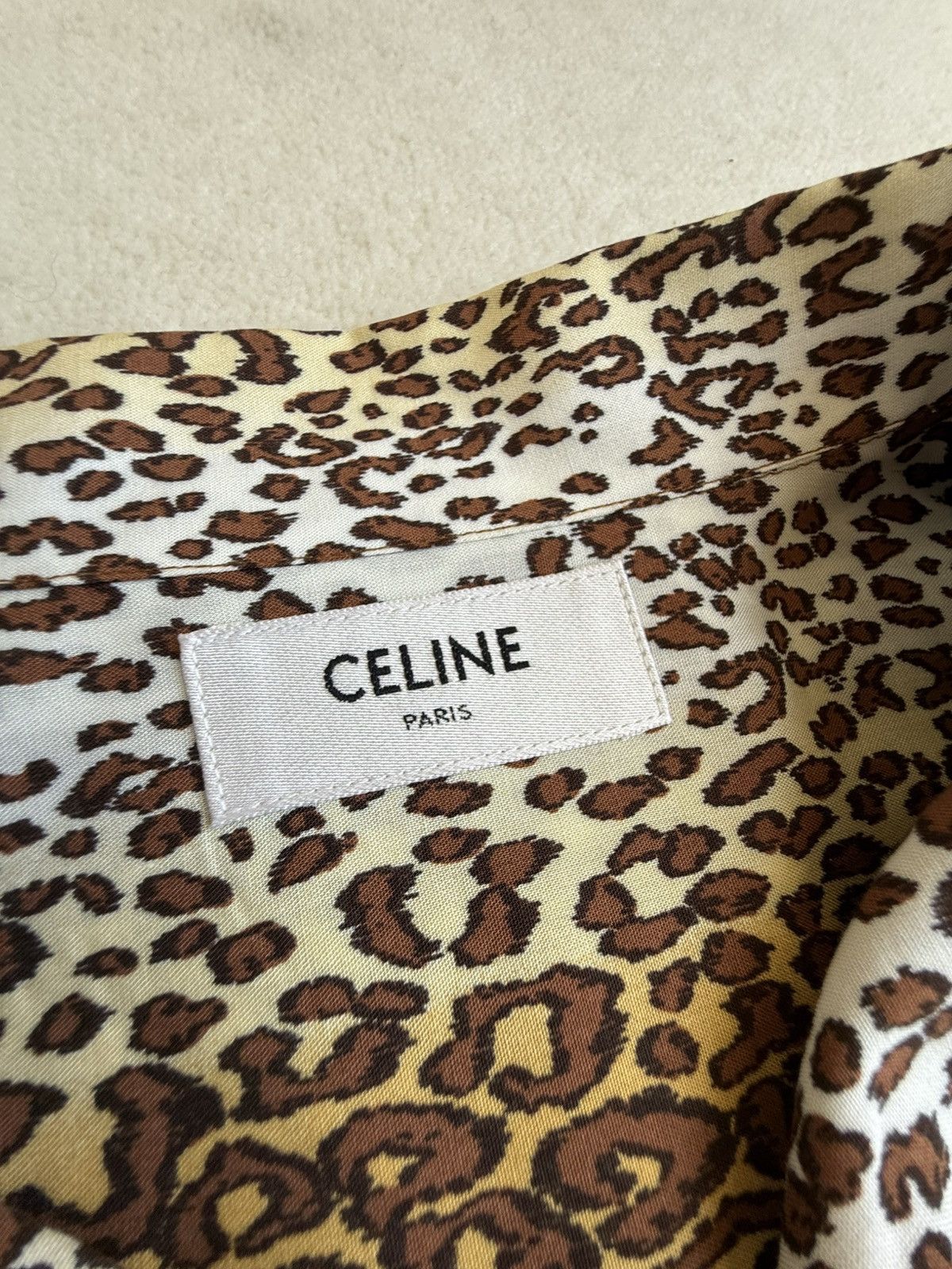 Celine $1.2k 🤑 SS23 Celine leopard Hawaiian shirt Hedi 40 38 ss Size US M / EU 48-50 / 2 - 22 Thumbnail