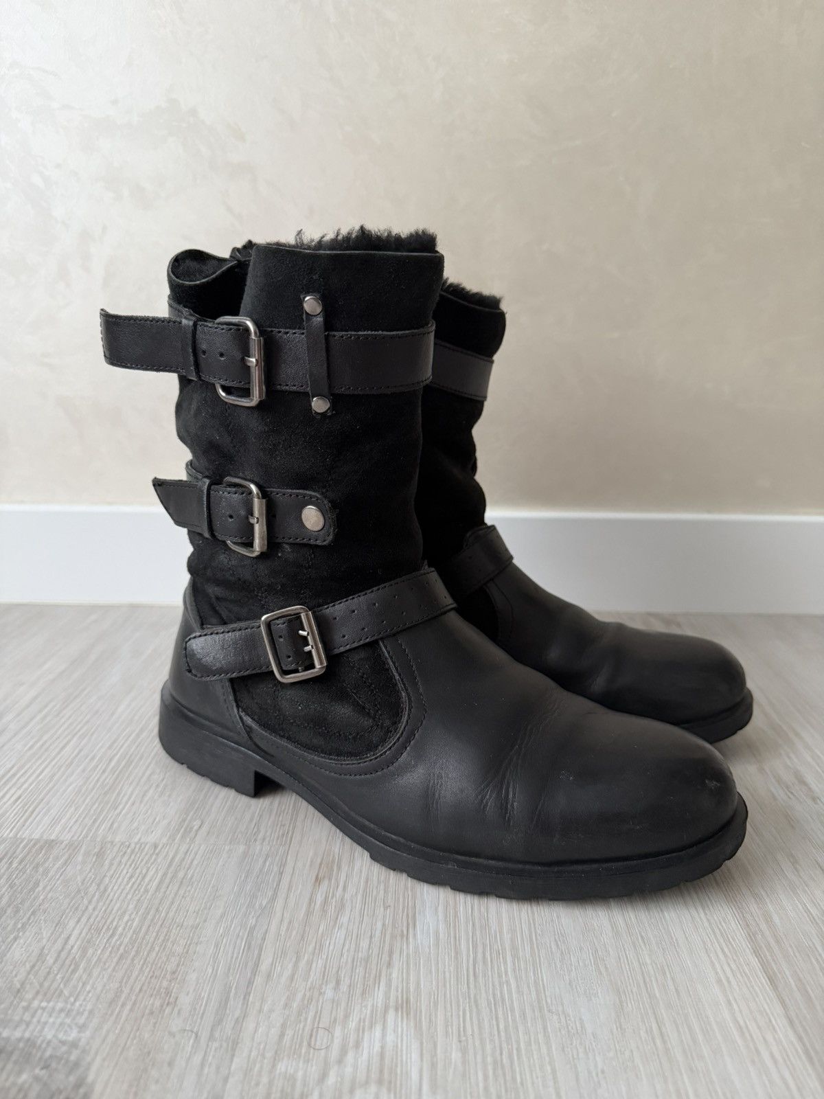 If Six Was Nine Artisan Black Harness High Guidi Vibe Leather Biker Boots Size US 9 / EU 42 - 10 Thumbnail
