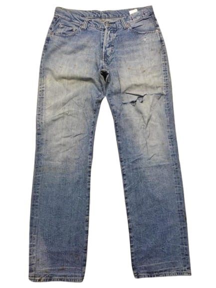 VINTAGE JAPANESE BRAND JEANS MUD WASH FADED