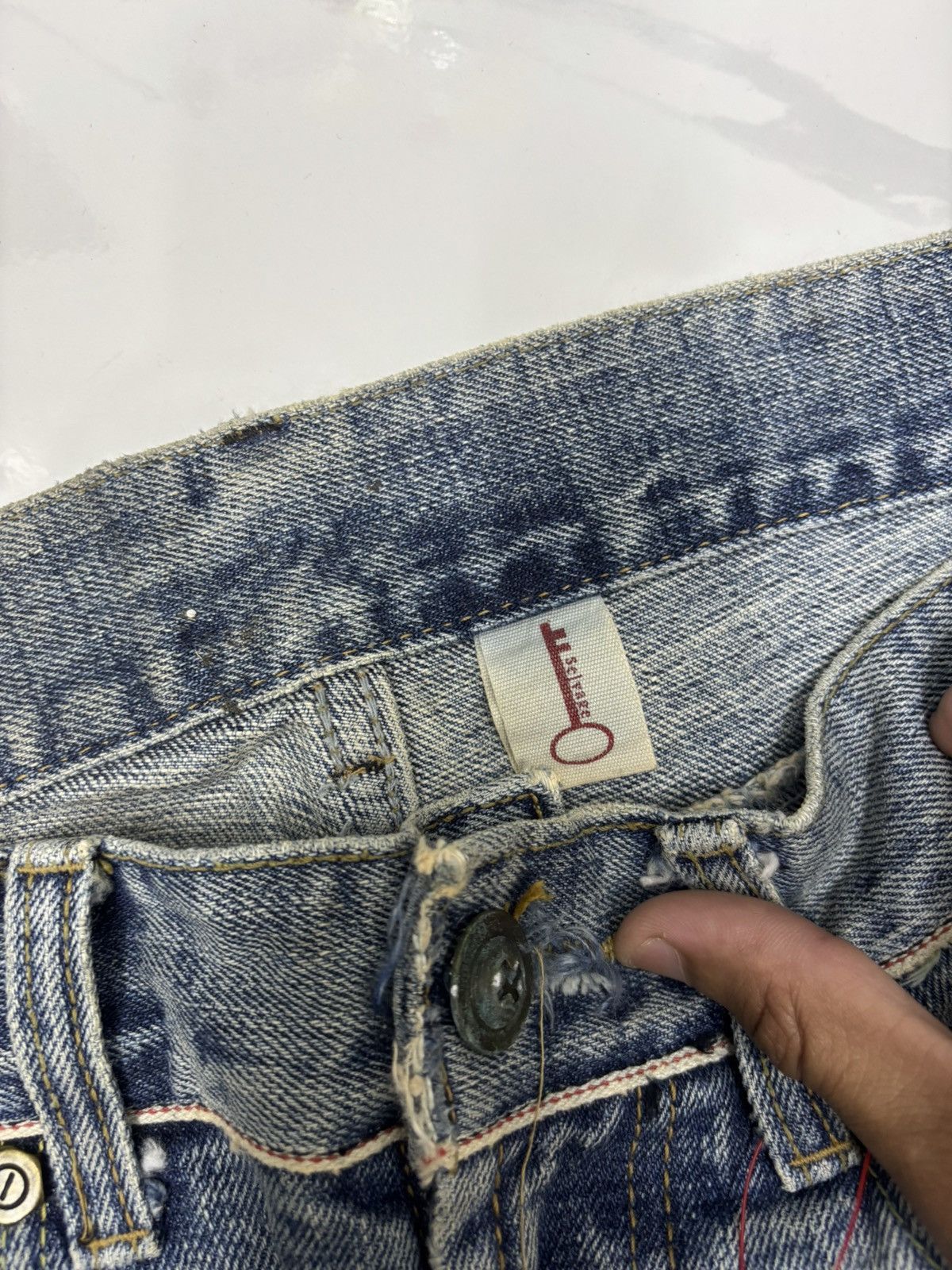 Kapital Vintage L’selvage Distressed Denim Jeans Size US 30 / EU 46 - 10 Thumbnail
