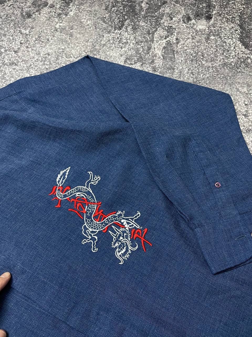 Japanese Brand × Vintage Vintage rare dragon demon big logo shirt Size US L / EU 52-54 / 3 - 4 Thumbnail