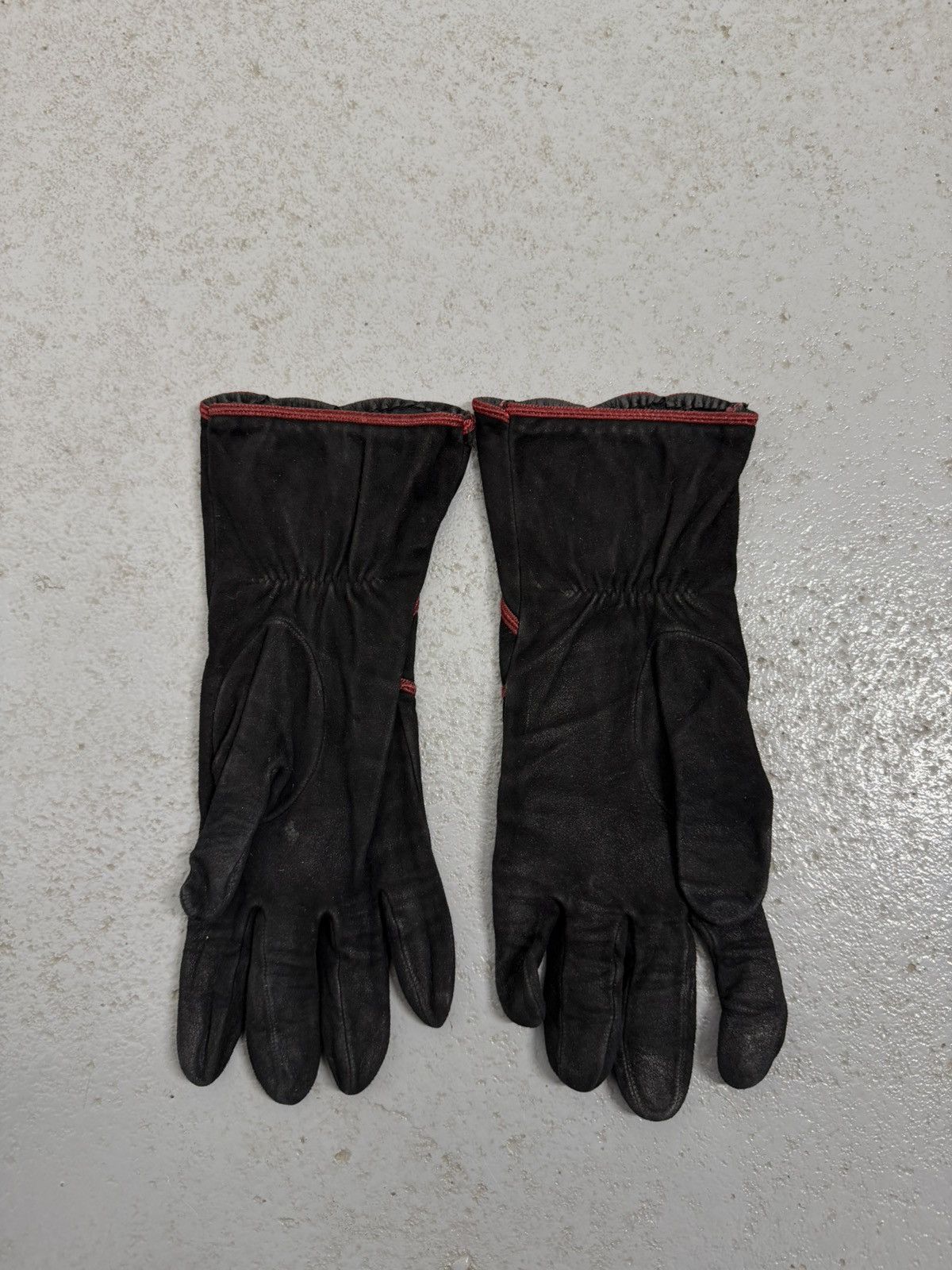 Bottega Veneta Vintage 90s Bottega Veneta Goussar Leather/ Silk Gloves Size ONE SIZE - 5 Thumbnail