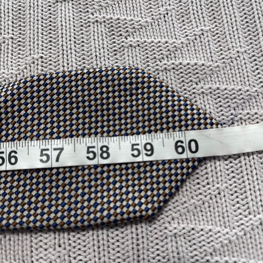 Bergdorf Goodman Bergdorf Goodman navy and bronze gingham silk tie Size ONE SIZE - 6 Thumbnail