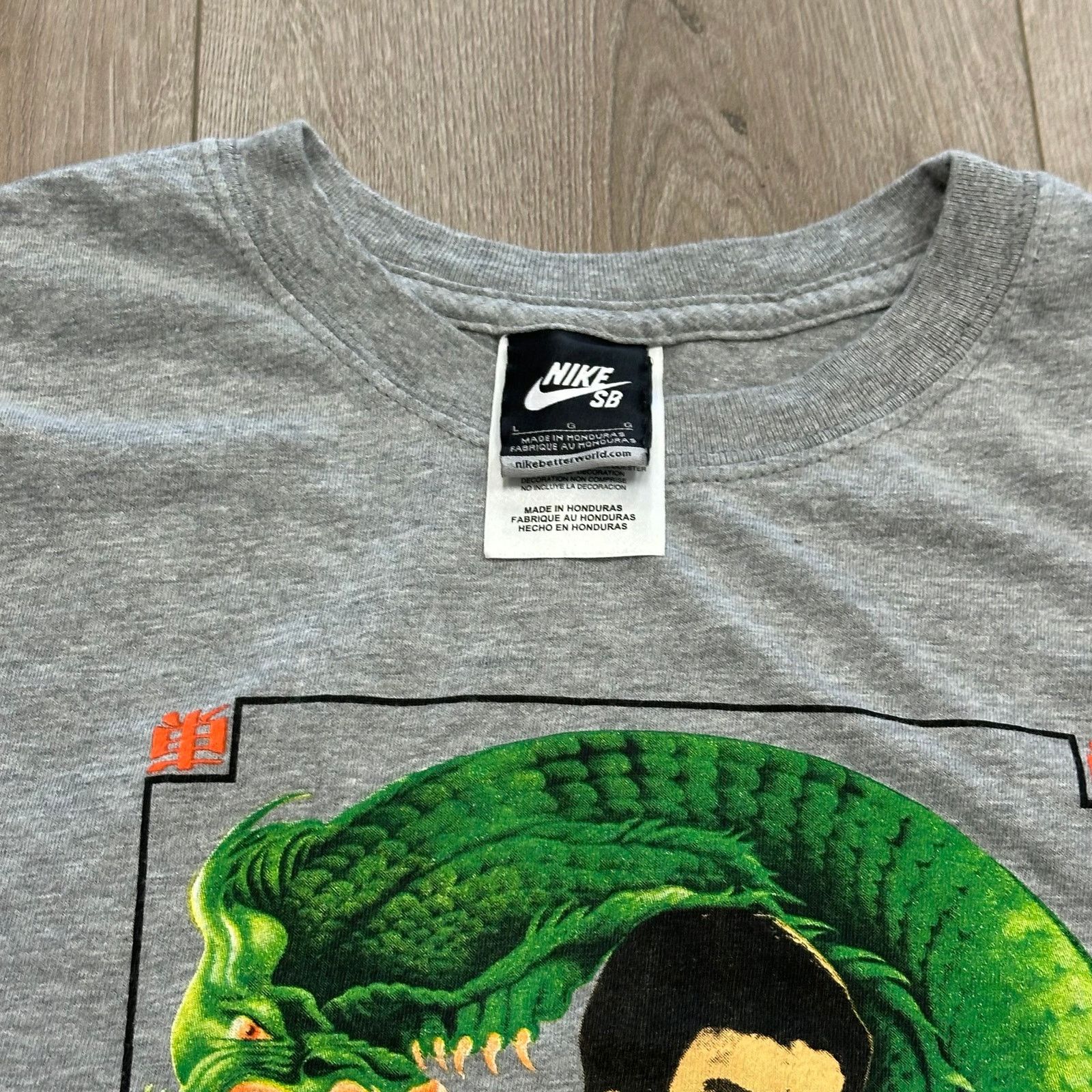 Nike × Vintage Nike SB USA Adios Bruce Lee Paul Rodriguez Gray Tee Large Size US L / EU 52-54 / 3 - 4 Thumbnail
