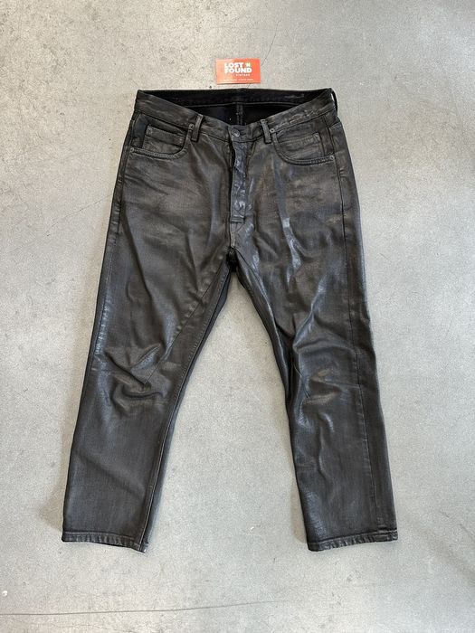 Rick Owens Rick Owen’s DRKSHDW Torrence Cropped Black Wax Boot Pants ...