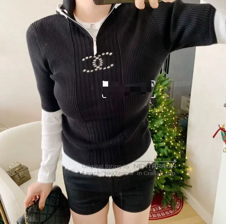 Chanel Chanel Black hooded short-sleeved sweater Size XS / US 0-2 / IT 36-38 - 6 Thumbnail