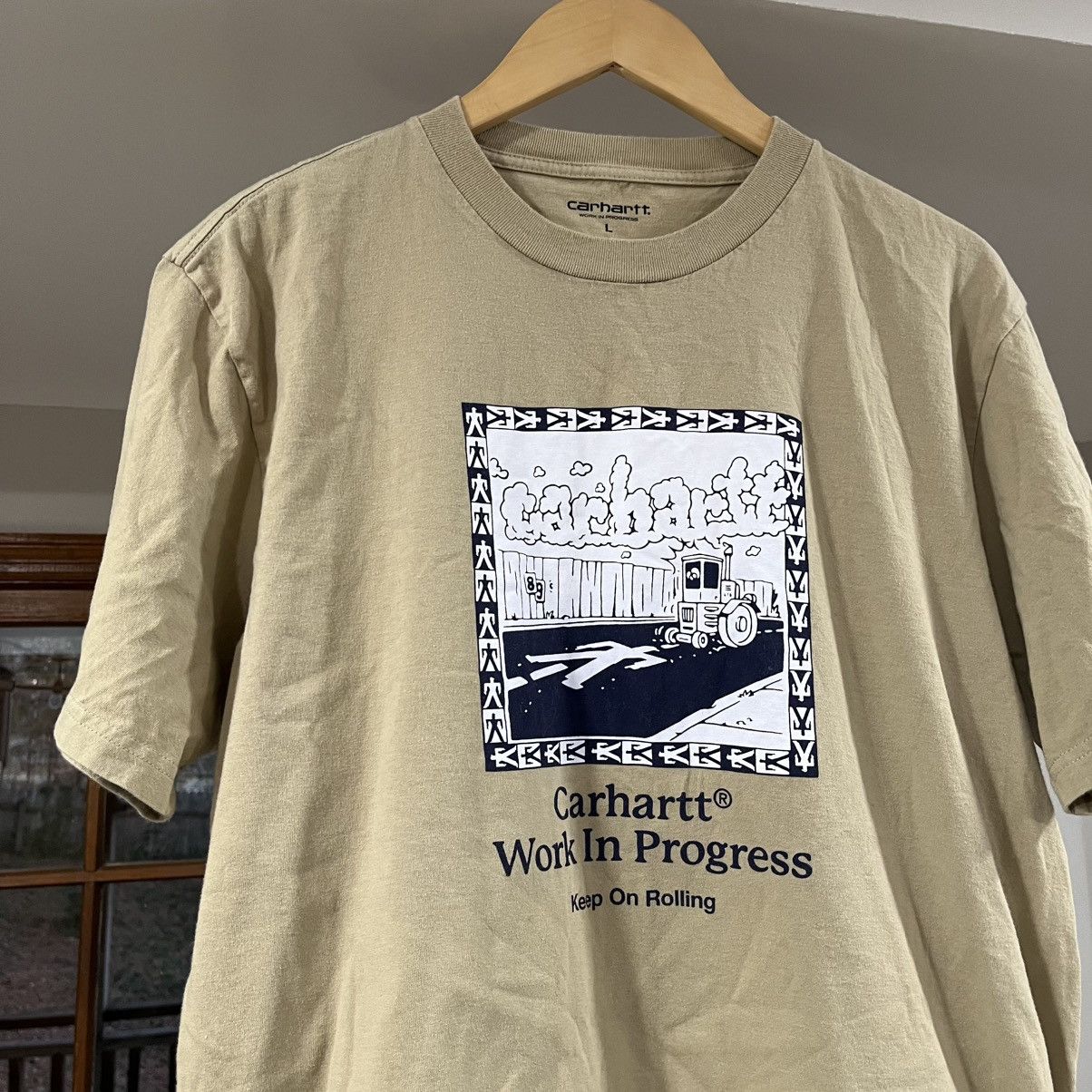Carhartt Wip CARHARTT STEAMROLLER T SHIRT CASUAL GRUNGE ERD WORKWEAR LRG Size US L / EU 52-54 / 3 - 2 Thumbnail