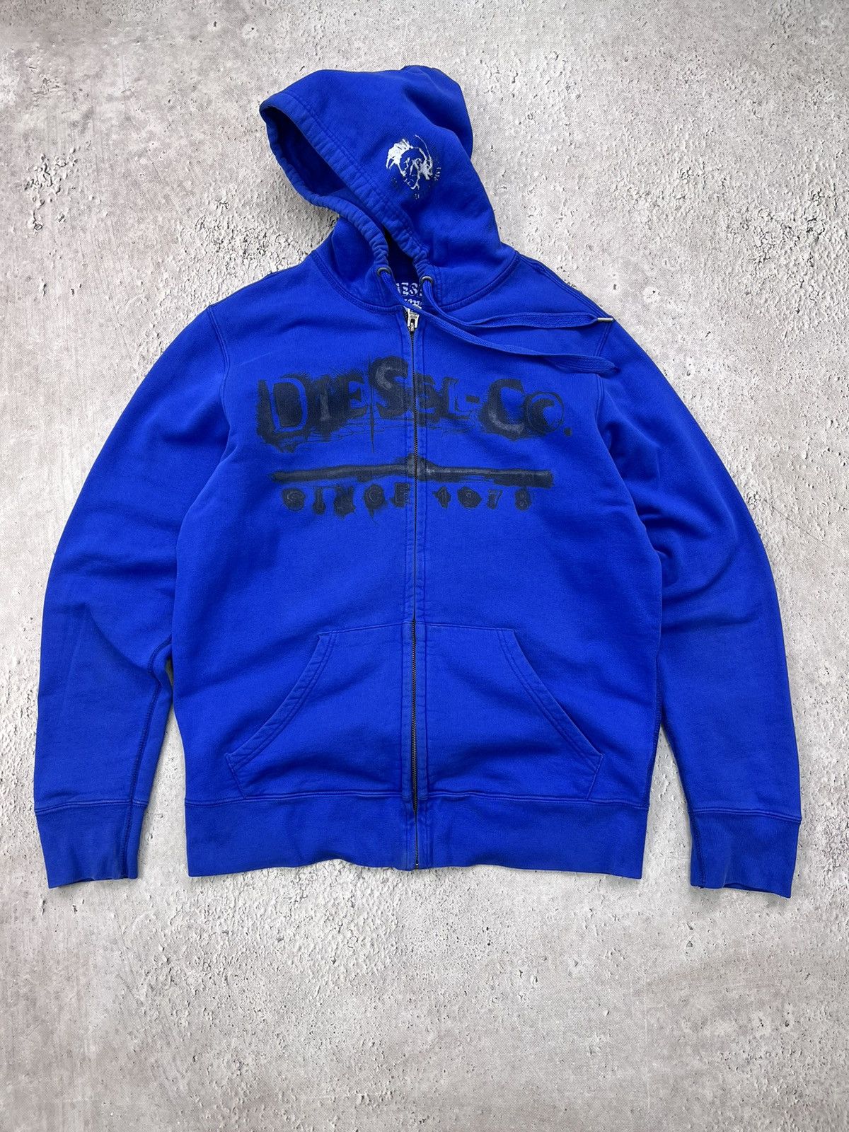 Diesel × Japanese Brand Vintage Diesel big logo distressed Y2K hoodie Size US XL / EU 56 / 4 - 3 Thumbnail
