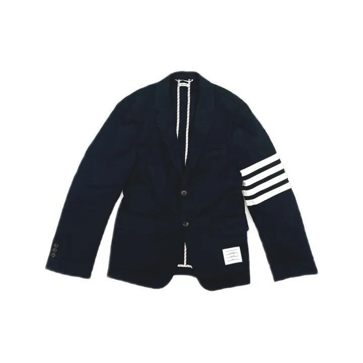 Thom Browne Thom Browne Navy Striped Suit Jacket for Men -2507 Size US M / EU 48-50 / 2 - 8 Thumbnail