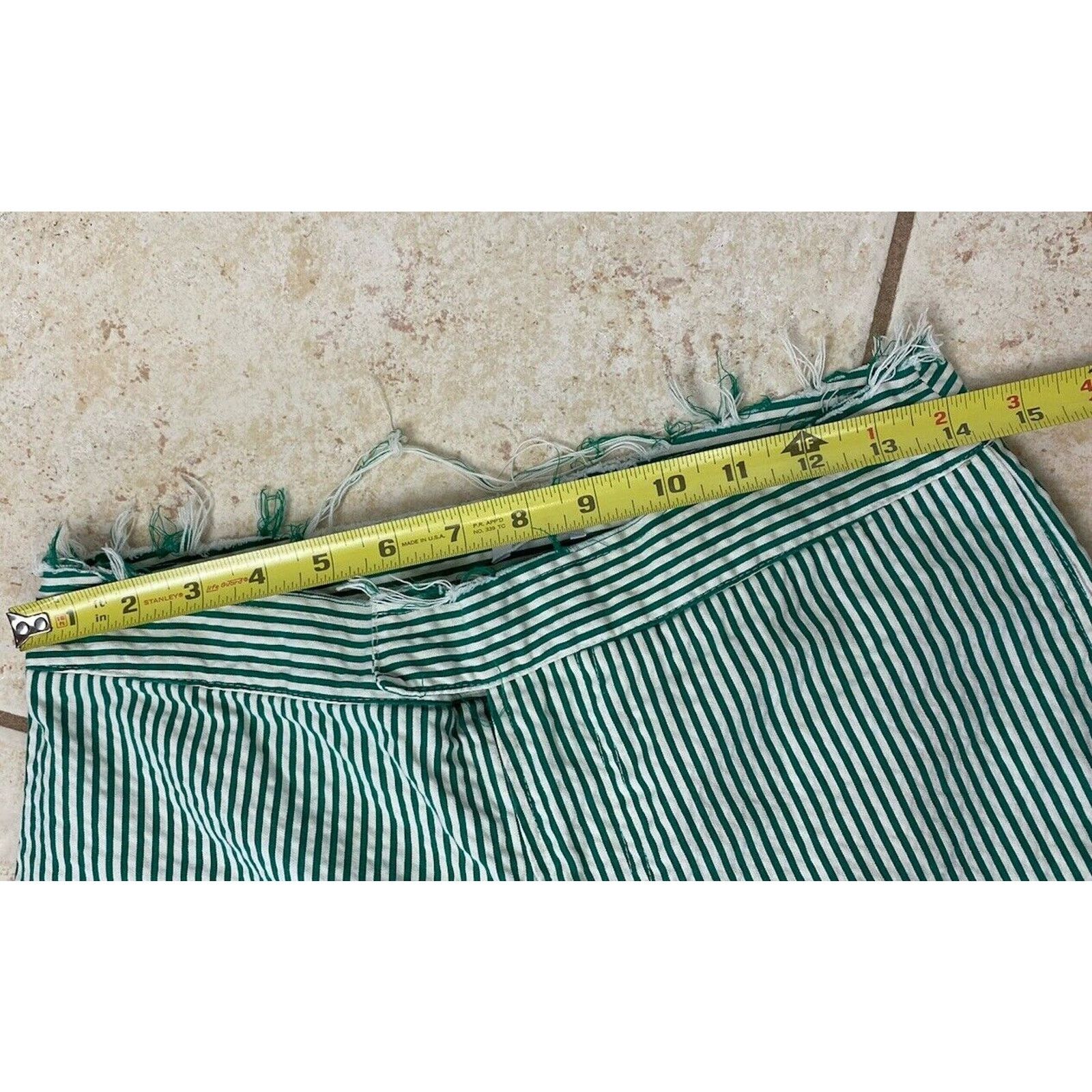 Marni Marni Green White Striped Wide-Leg Pants Size 40 IT Culottes Size 27" / US 4 / IT 40 - 8 Thumbnail