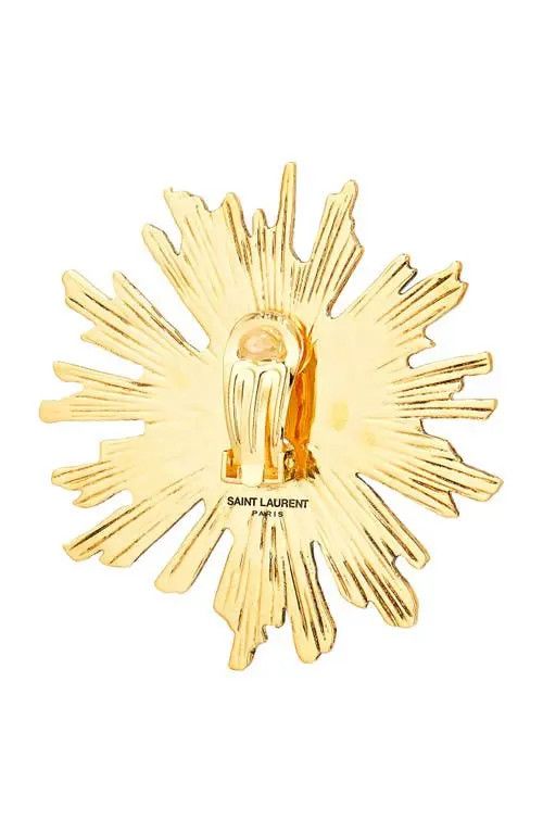 Saint Laurent Paris o1b1hav110325 759649 Size: OS / Sunburst Earrings Jade Metal Size ONE SIZE - 3 Thumbnail