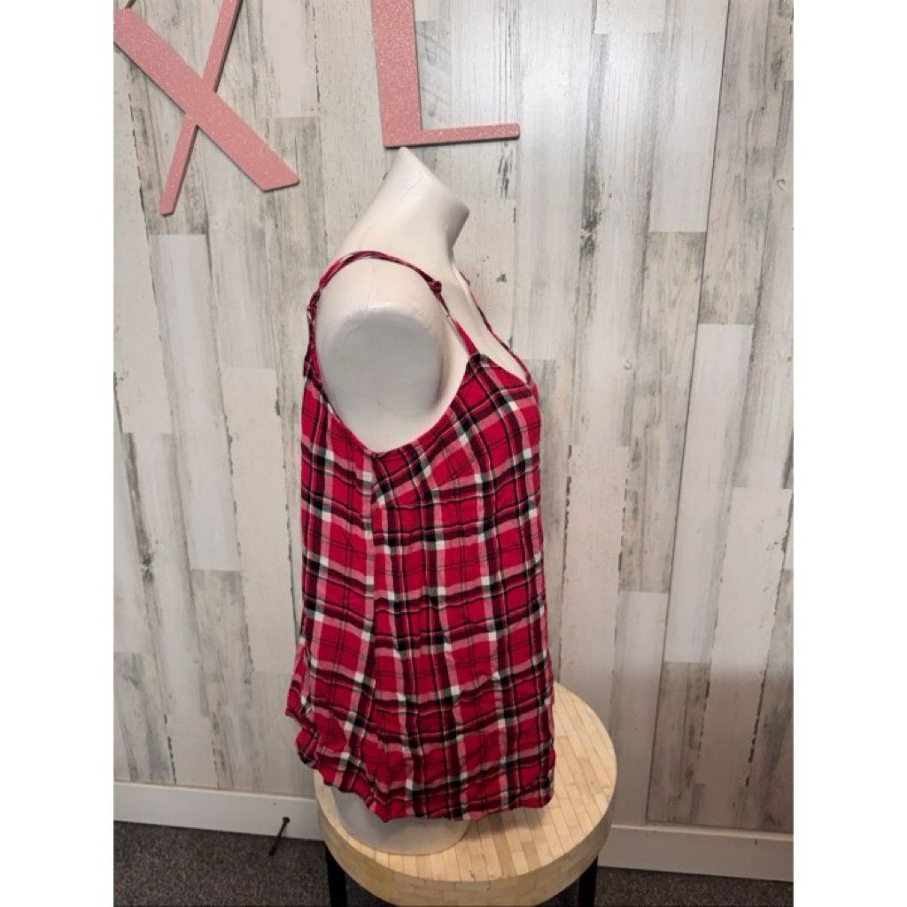 Other Torrid Red Plaid Button Front Cami Tank Top Size 1 Plus Size XL / US 12-14 / IT 48-50 - 5 Thumbnail
