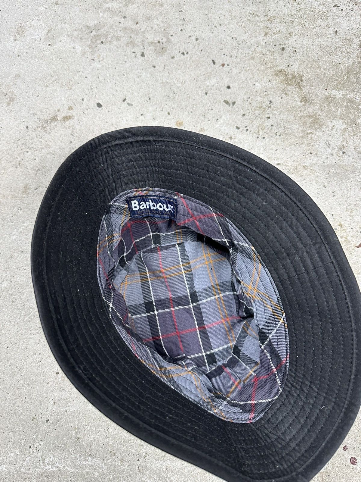 Barbour Vintage Y2K Barbour Black Waxed Cotton Bucket Hat Size ONE SIZE - 5 Thumbnail