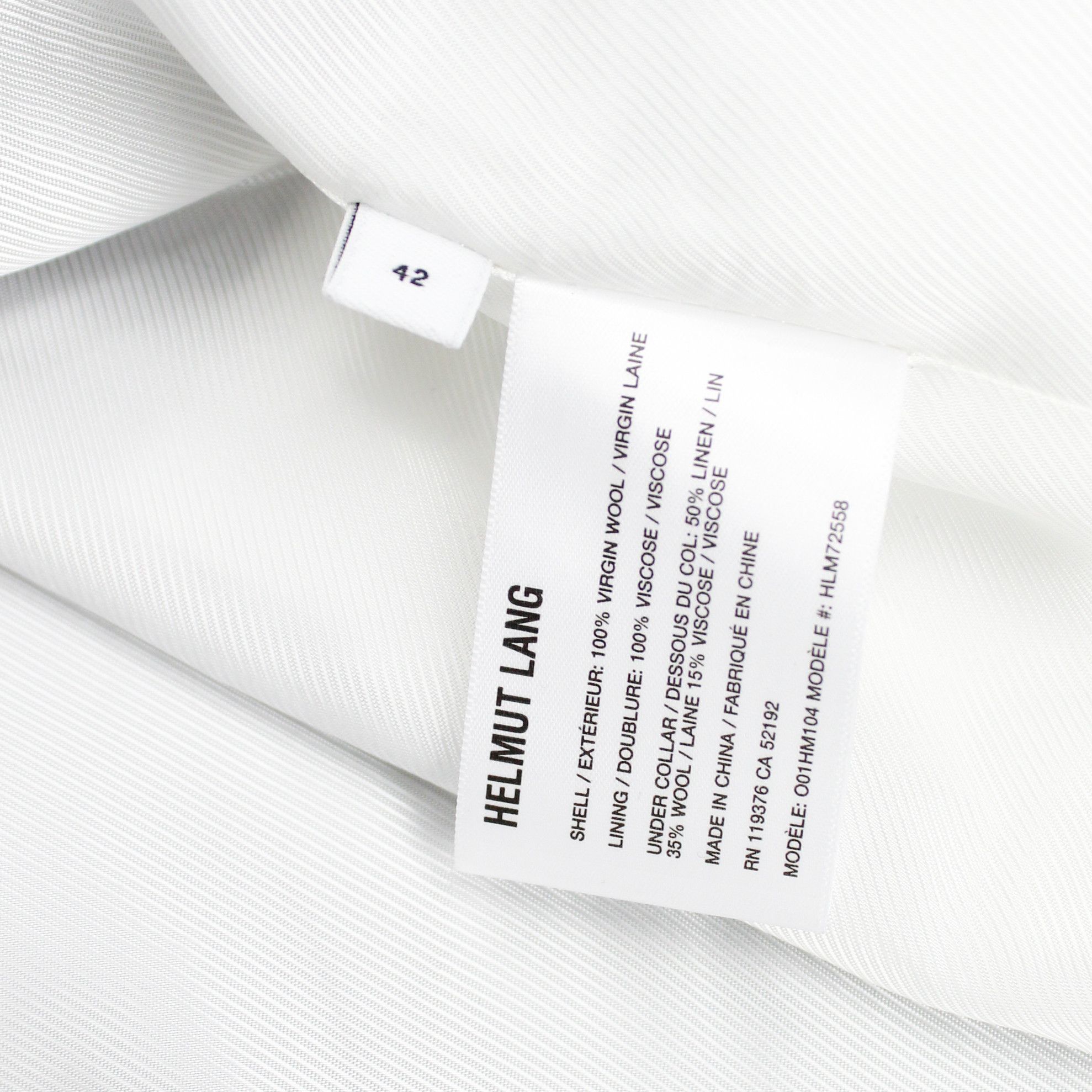 Helmut Lang NWT Suit Wool Classic Blazer 42 Size 42R - 8 Thumbnail