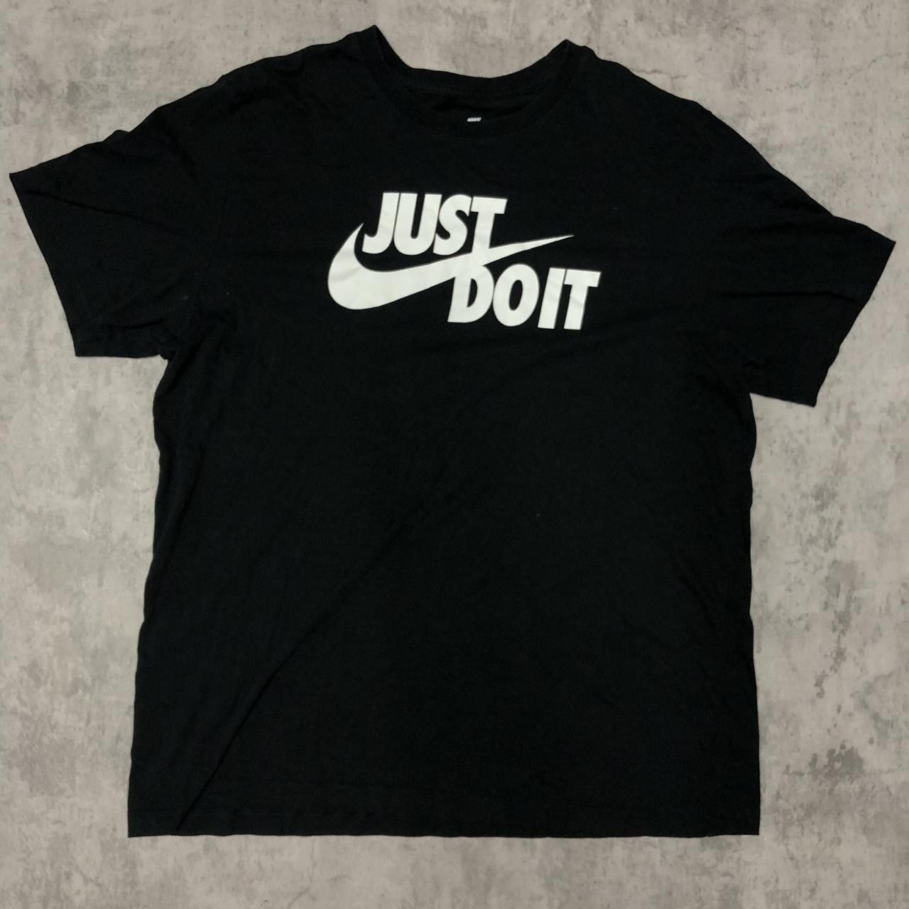 Nike Nike Just Do It black and white cotton t-shirt Size US XL / EU 56 / 4 - 1 Thumbnail