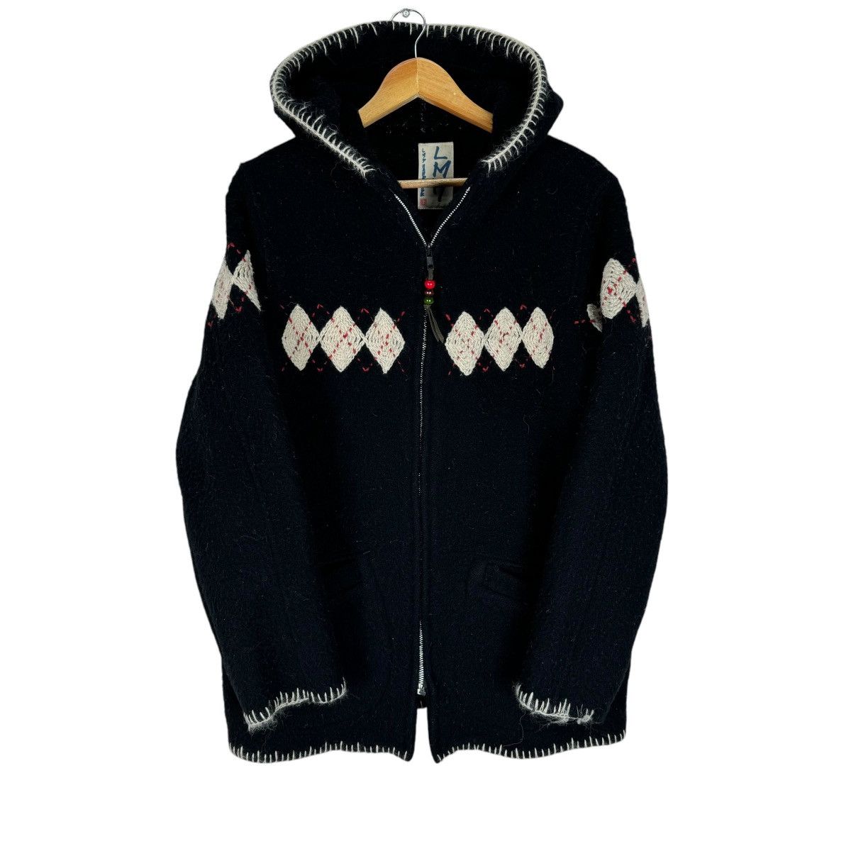 Handmade ☀️LMH HANDMADE HOODIE WOOL NATIVE JACKET Size US M / EU 48-50 / 2 - 2 Thumbnail
