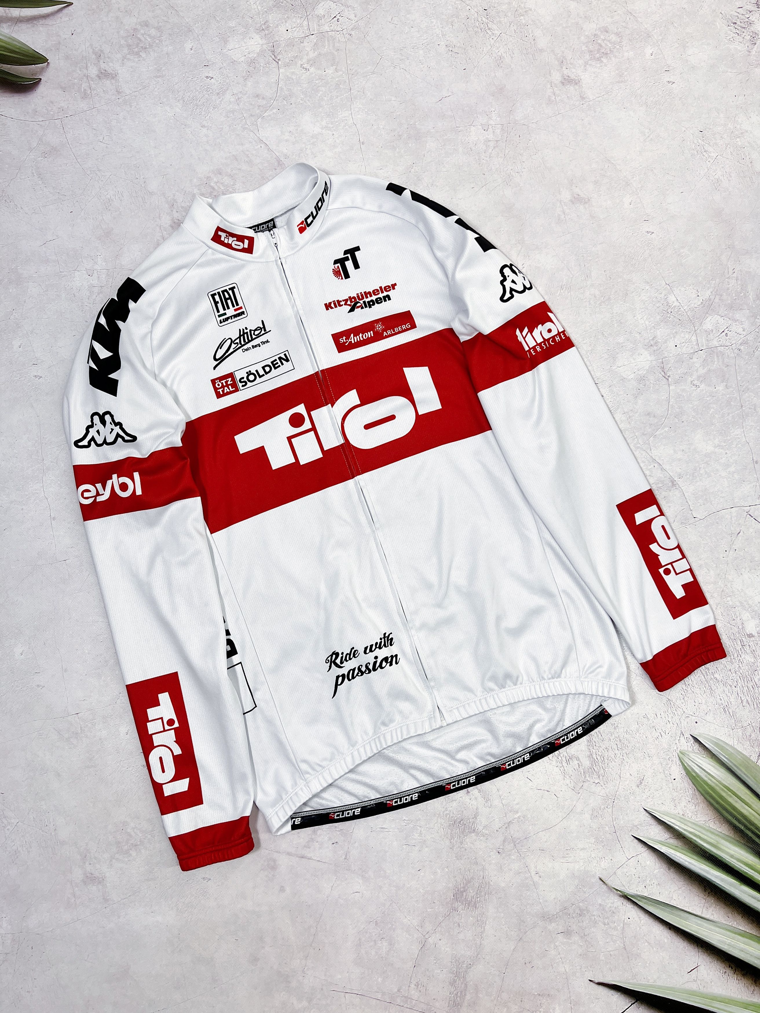 Vintage Cuore Tirol Warm Cycling Jersey FIAT KTM Size US M / EU 48-50 / 2 - 1 Thumbnail