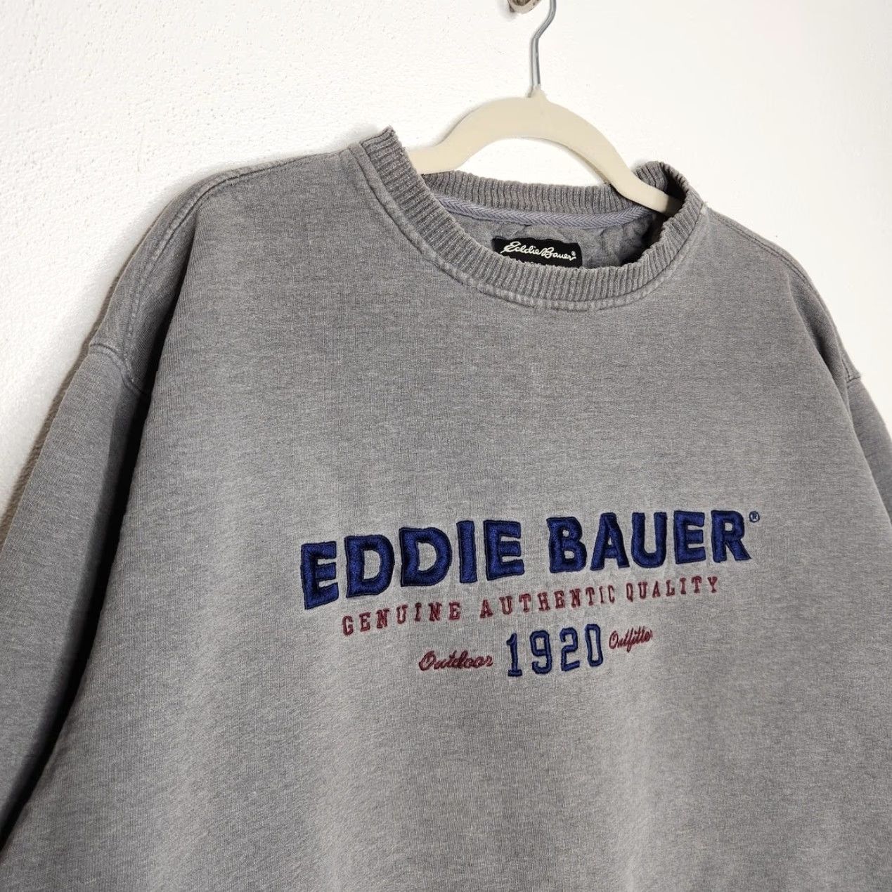 Eddie Bauer VINTAGE Eddie Bauer Sweatshirt/LG/Unisex Adults/Gray Crewneck Pullover with Nature Art (Outdoor) Size US L / EU 52-54 / 3 - 3 Thumbnail